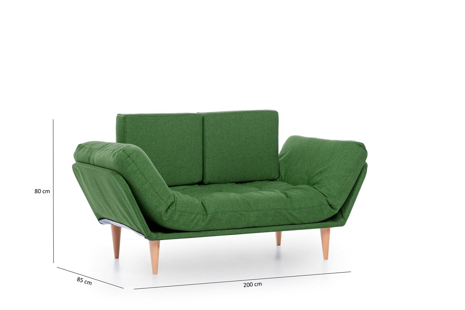 Nina Daybed - Green GR106 in Grün präsentiert im Onlineshop von KAQTU Design AG. Bettsofa ist von Atelier Del Sofa