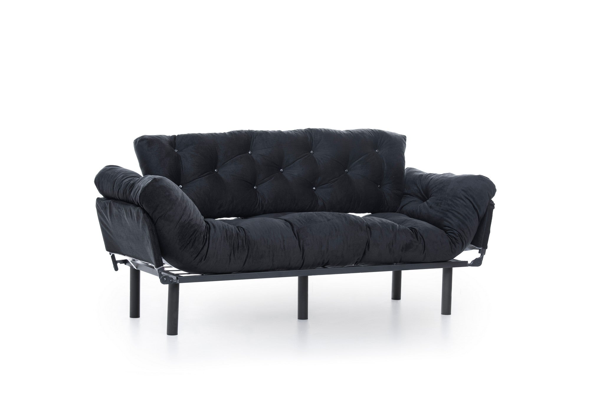Nitta Triple - Black in Schwarz präsentiert im Onlineshop von KAQTU Design AG. Bettsofa ist von Atelier Del Sofa
