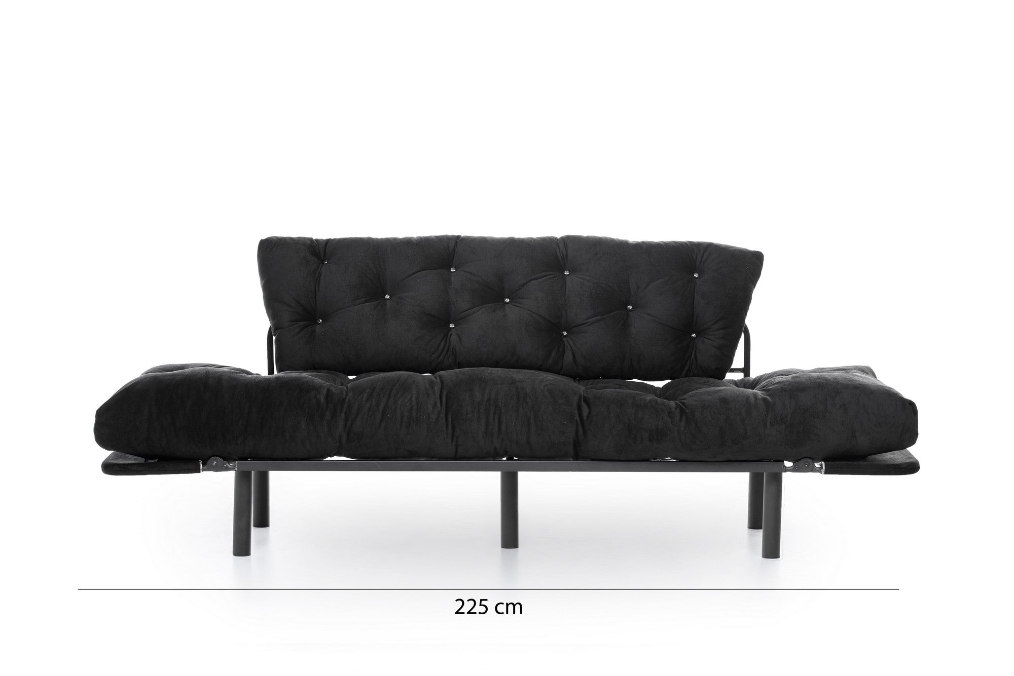 Nitta Triple - Black in Schwarz präsentiert im Onlineshop von KAQTU Design AG. Bettsofa ist von Atelier Del Sofa