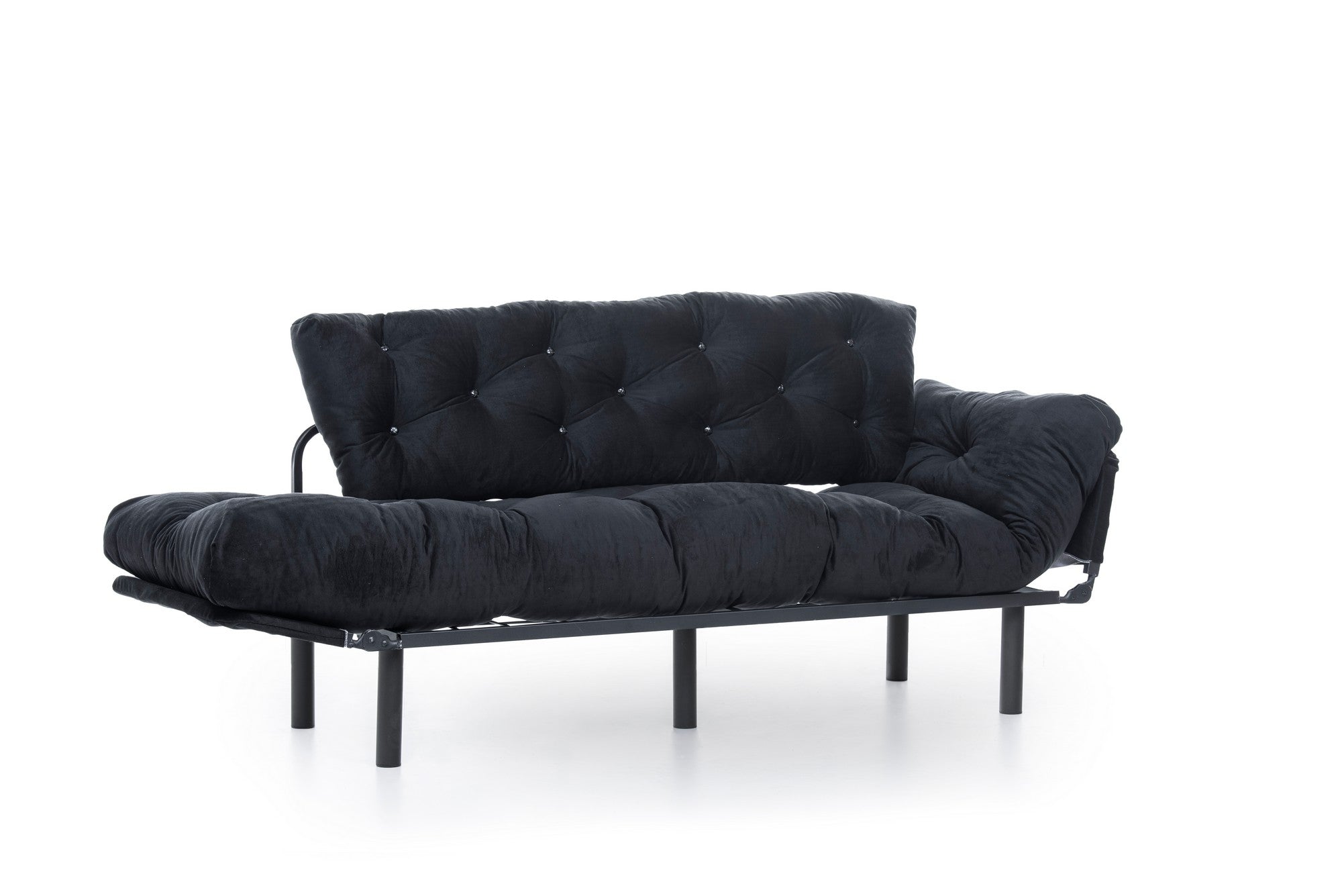 Nitta Triple - Black in Schwarz präsentiert im Onlineshop von KAQTU Design AG. Bettsofa ist von Atelier Del Sofa
