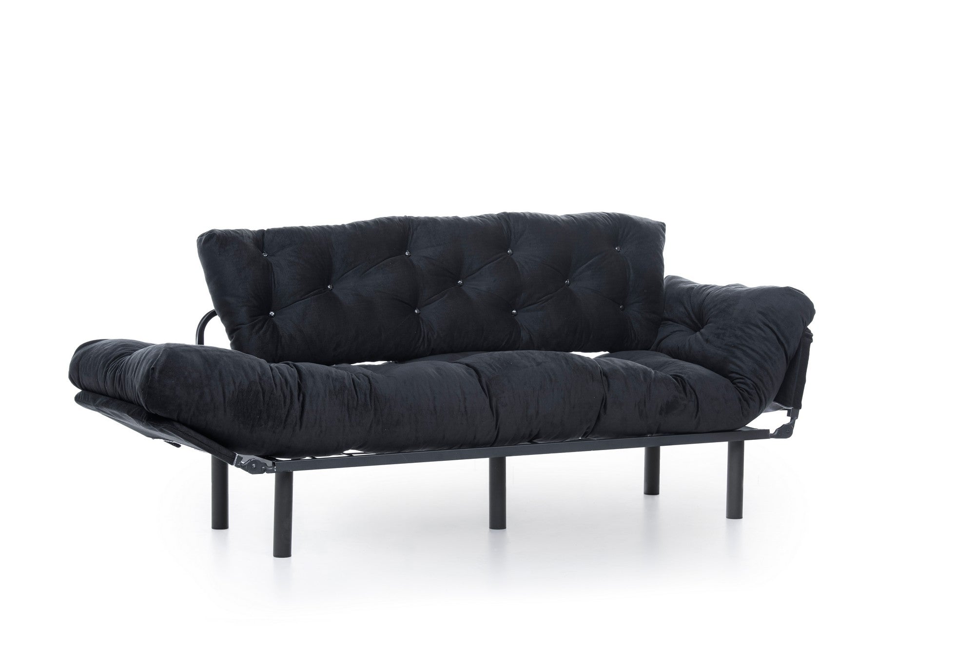 Nitta Triple - Black in Schwarz präsentiert im Onlineshop von KAQTU Design AG. Bettsofa ist von Atelier Del Sofa