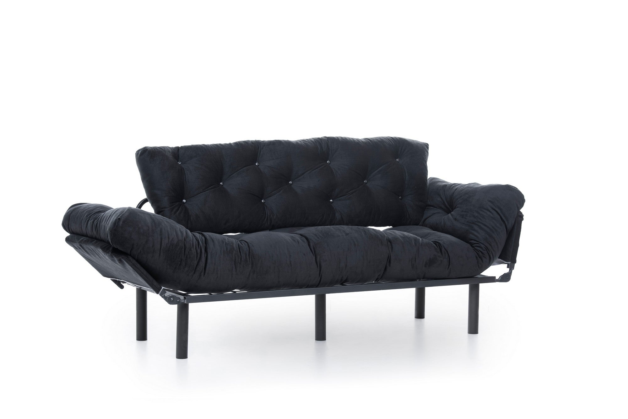 Nitta Triple - Black in Schwarz präsentiert im Onlineshop von KAQTU Design AG. Bettsofa ist von Atelier Del Sofa
