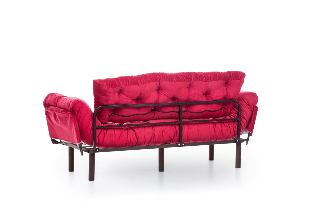 Nitta Triple Bettsofa - Maroons in Maroons präsentiert im Onlineshop von KAQTU Design AG. Bettsofa ist von Atelier Del Sofa