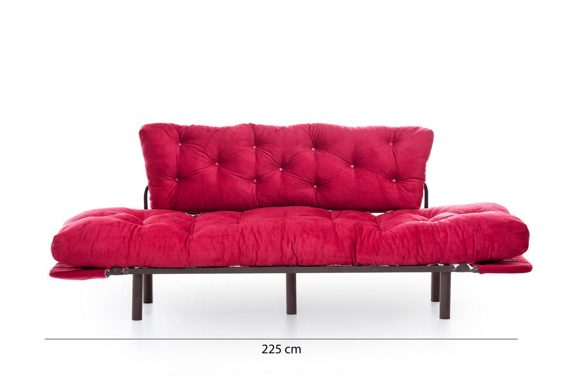 Nitta Triple Bettsofa - Maroons in Maroons präsentiert im Onlineshop von KAQTU Design AG. Bettsofa ist von Atelier Del Sofa