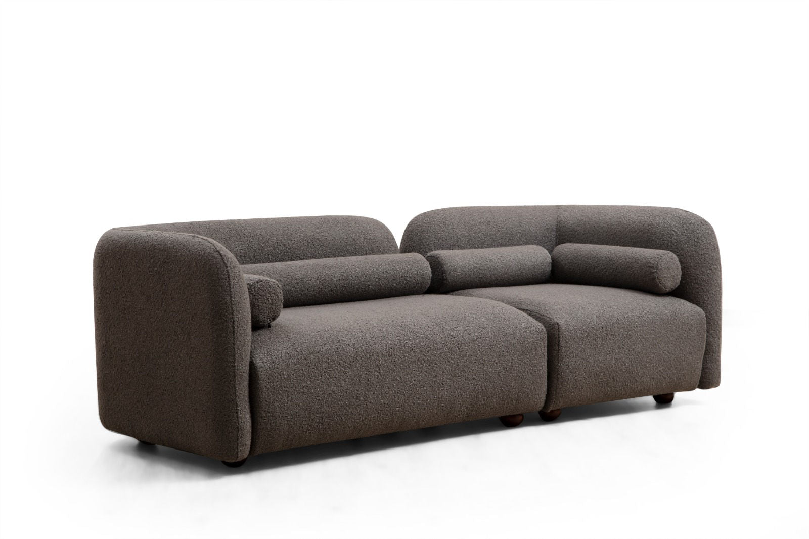 Victoria Grey Bouclette in Grau präsentiert im Onlineshop von KAQTU Design AG. 3er Sofa ist von Atelier Del Sofa