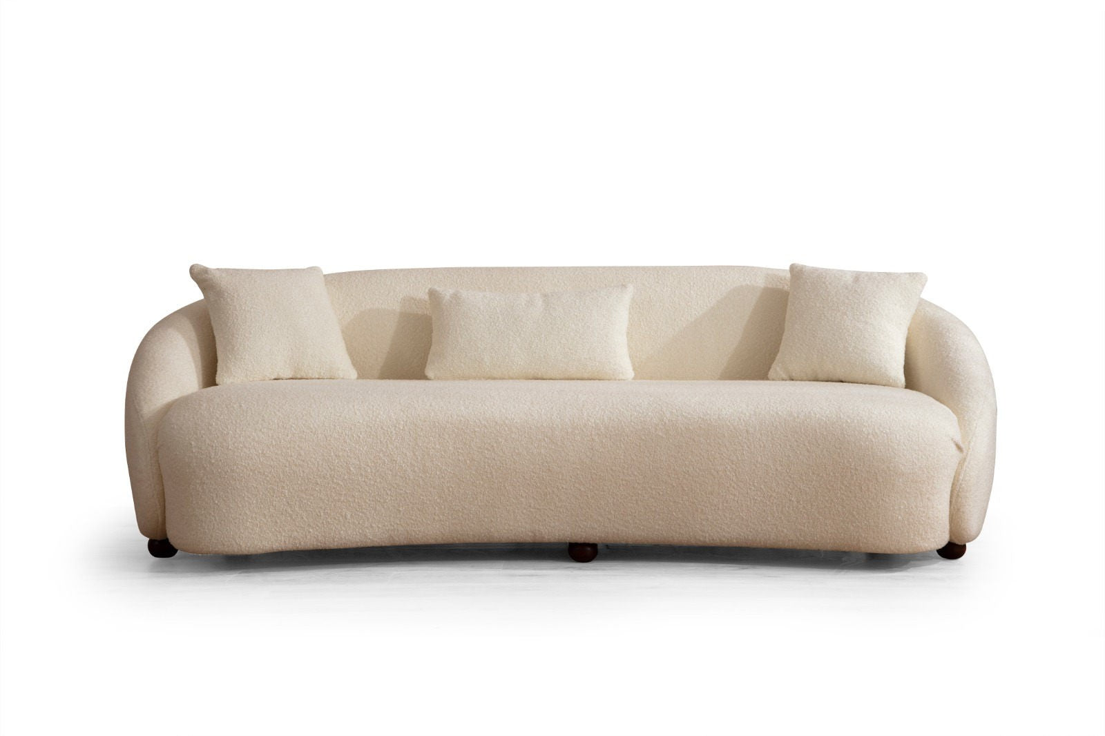 Napoli Cream Bouclette in Sahne präsentiert im Onlineshop von KAQTU Design AG. 3er Sofa ist von Atelier Del Sofa