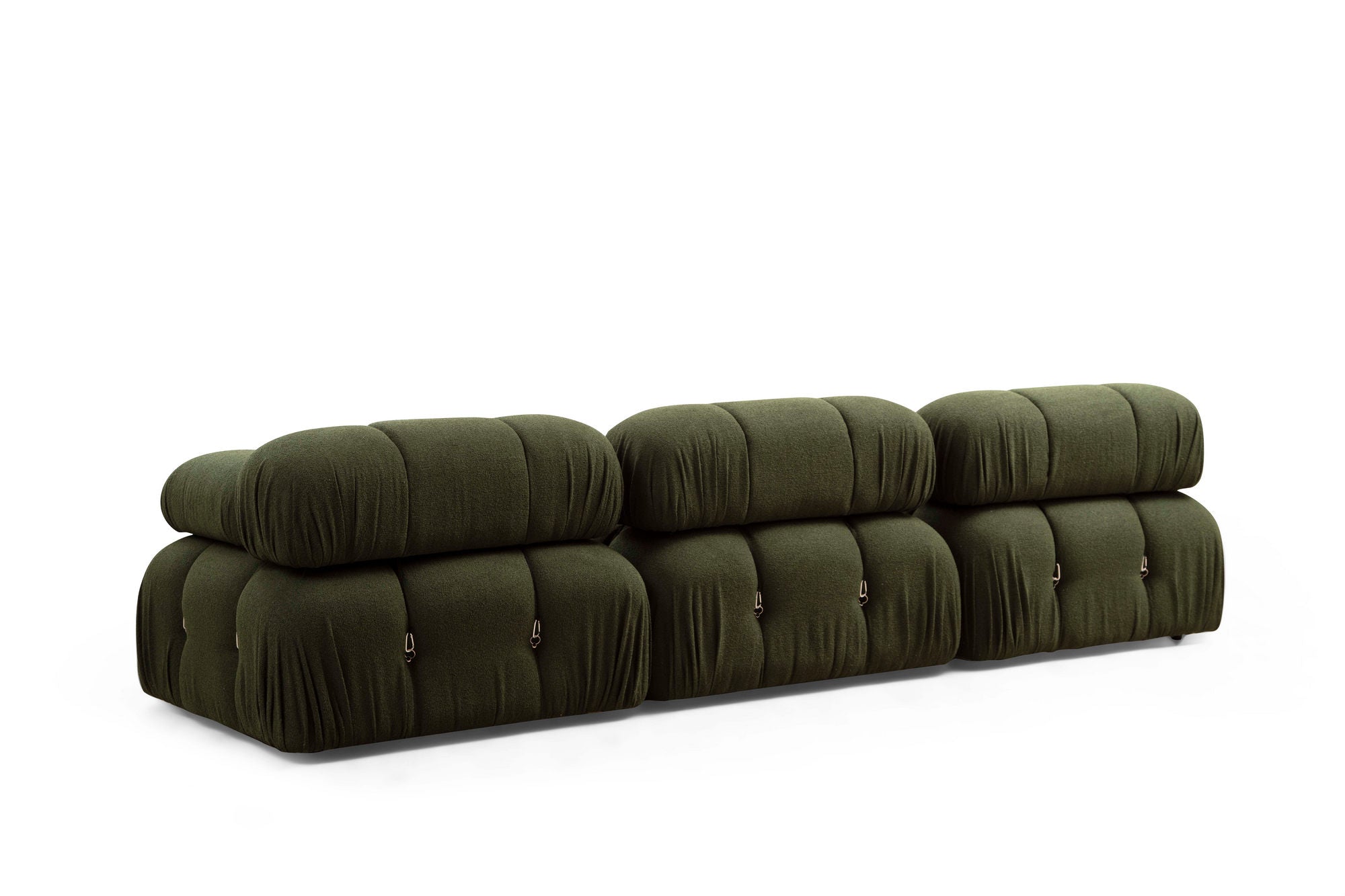 Bubble Green L1-O1-1R-PUF in Grün präsentiert im Onlineshop von KAQTU Design AG. Ecksofa ist von Atelier Del Sofa
