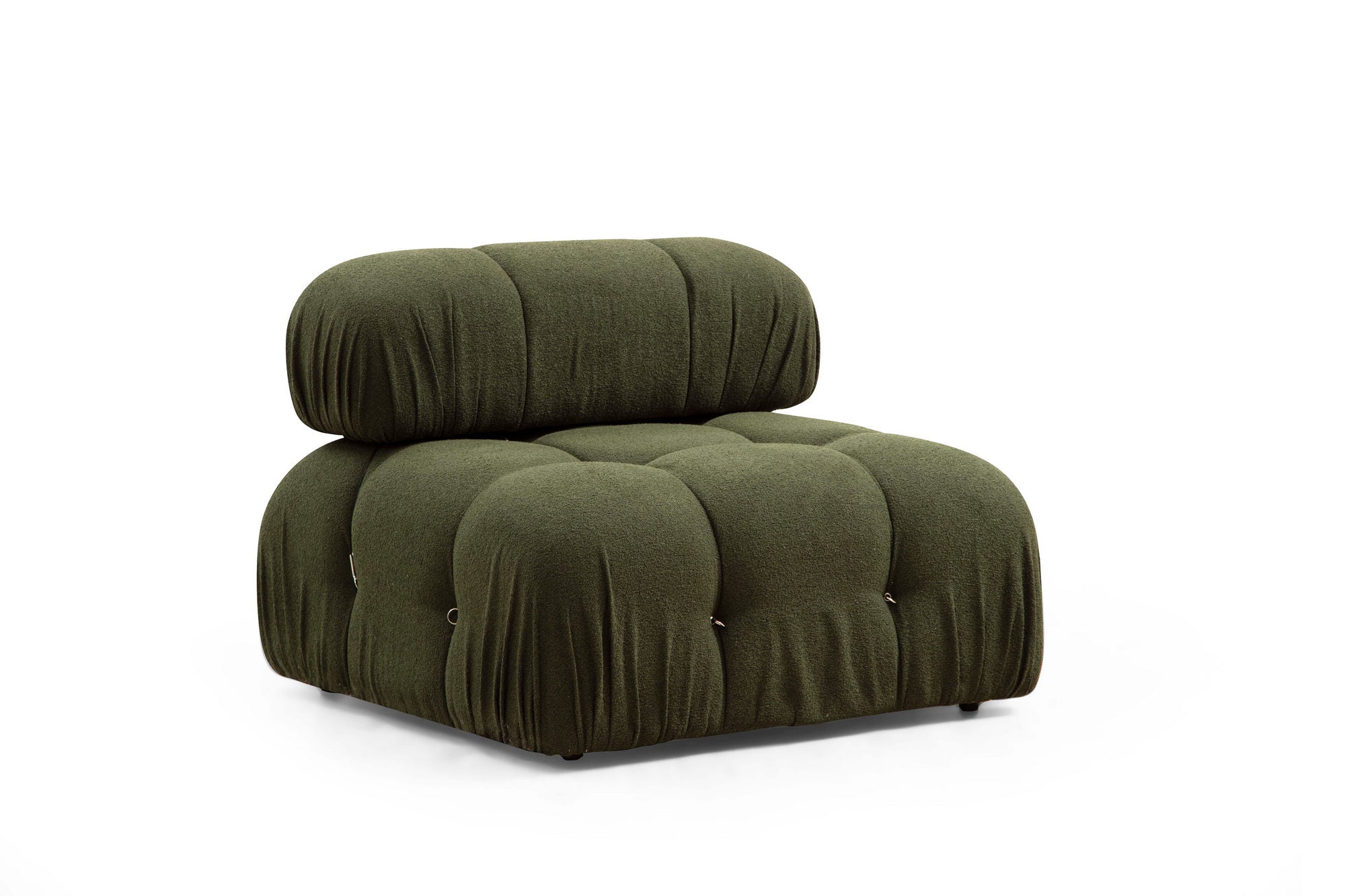Bubble Green L1-O1-1R-PUF in Grün präsentiert im Onlineshop von KAQTU Design AG. Ecksofa ist von Atelier Del Sofa