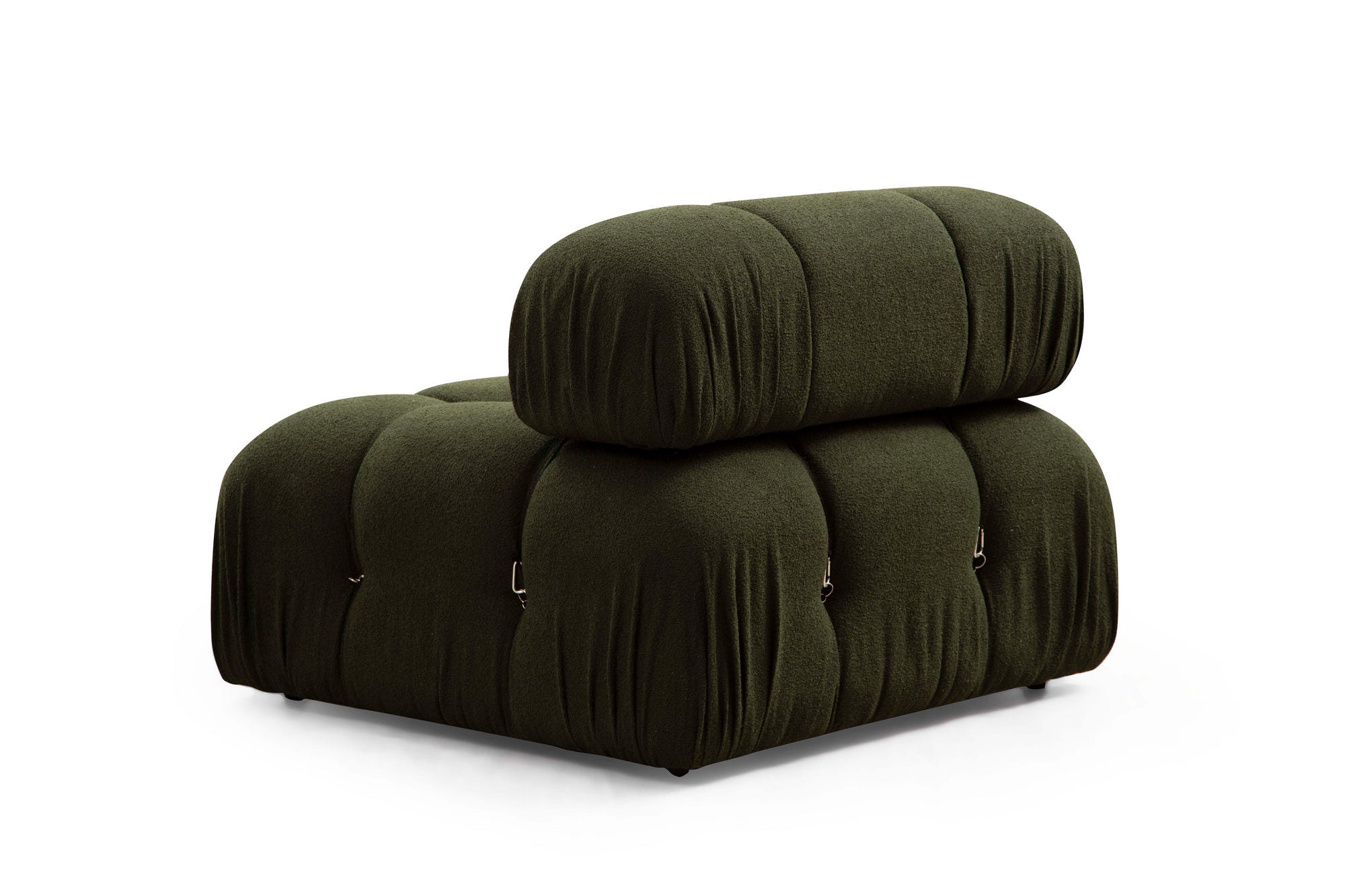 Bubble Green L1-O1-1R-PUF in Grün präsentiert im Onlineshop von KAQTU Design AG. Ecksofa ist von Atelier Del Sofa