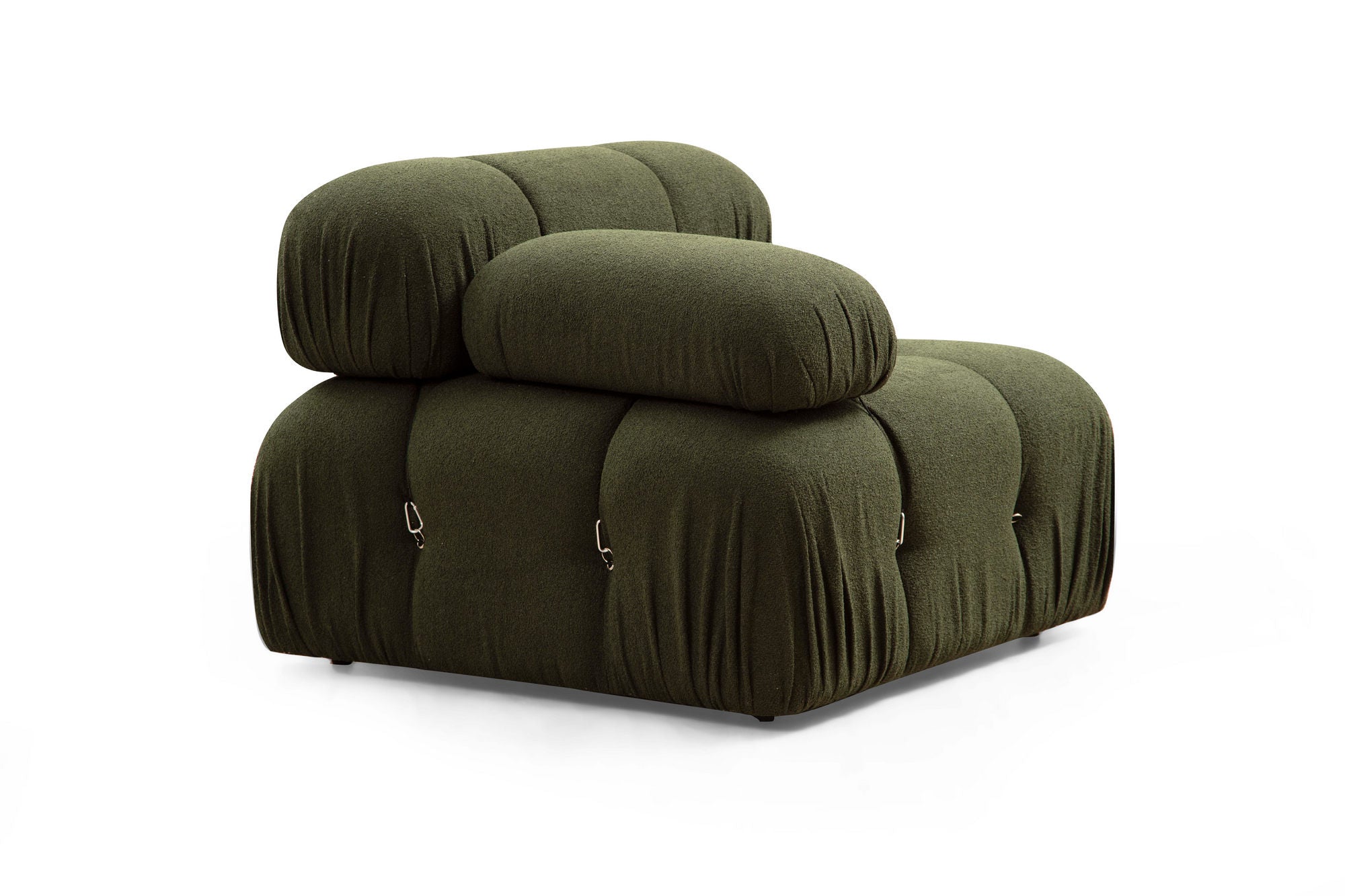 Bubble Green L1-O1-1R-PUF in Grün präsentiert im Onlineshop von KAQTU Design AG. Ecksofa ist von Atelier Del Sofa
