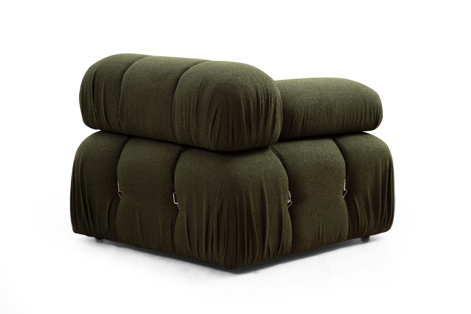 Bubble Green L1-O1-1R-PUF in Grün präsentiert im Onlineshop von KAQTU Design AG. Ecksofa ist von Atelier Del Sofa