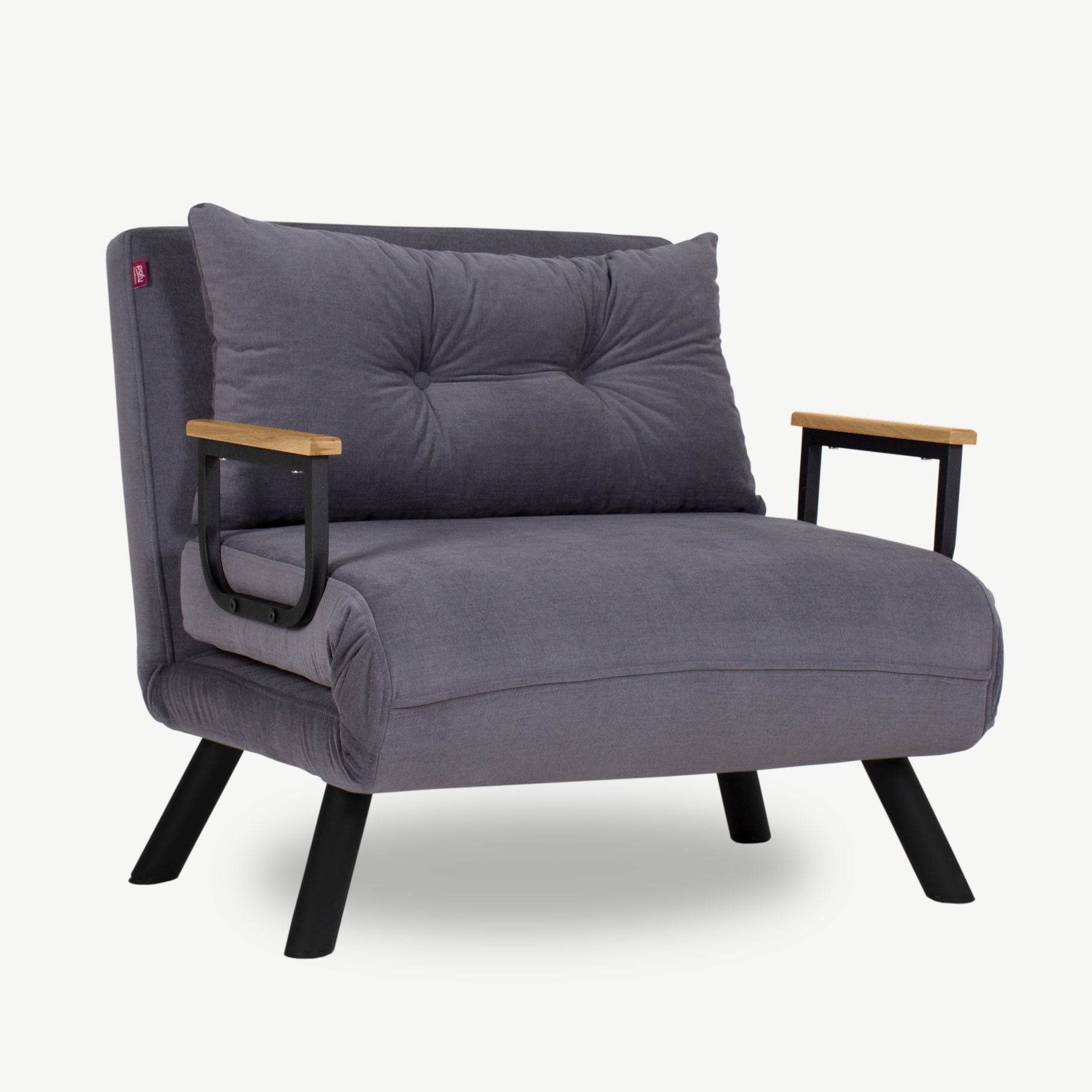 Sando Single - Grey in Grau präsentiert im Onlineshop von KAQTU Design AG. Bettsofa ist von Atelier Del Sofa