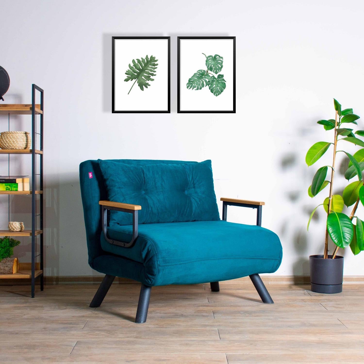 Sando Single - Petrol Green in Petrolgrün präsentiert im Onlineshop von KAQTU Design AG. Bettsofa ist von Atelier Del Sofa