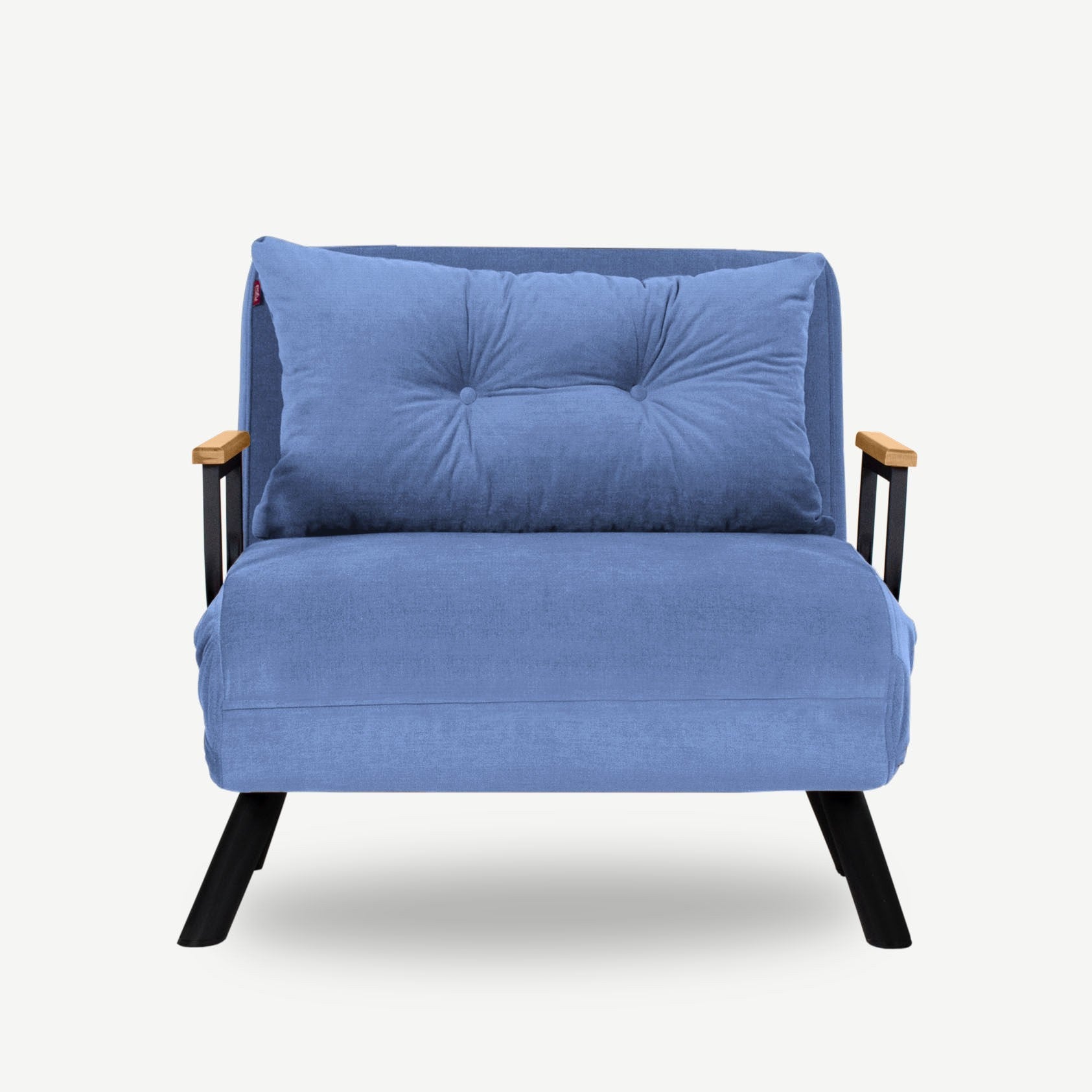 Sando Single - Blue in Blau präsentiert im Onlineshop von KAQTU Design AG. Bettsofa ist von Atelier Del Sofa