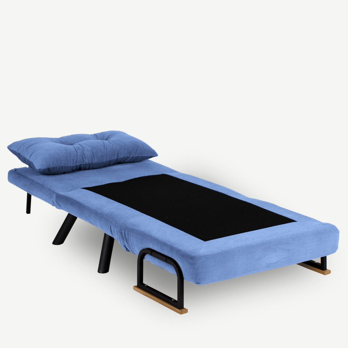 Sando Single Bettsofa - Blau in Blau präsentiert im Onlineshop von KAQTU Design AG. Bettsessel ist von Atelier Del Sofa