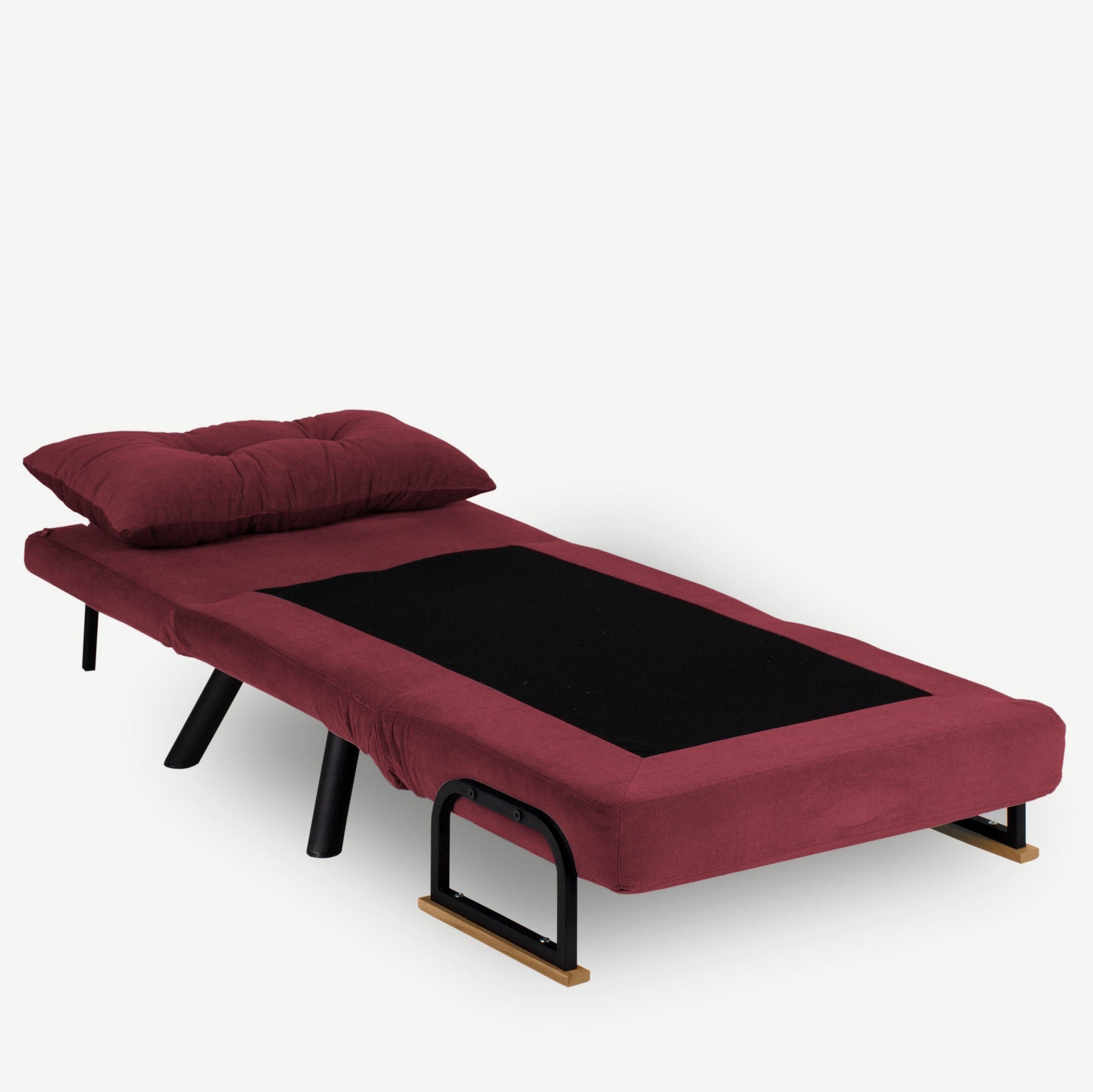 Sando Single - Maroon in Maroons präsentiert im Onlineshop von KAQTU Design AG. Bettsofa ist von Atelier Del Sofa
