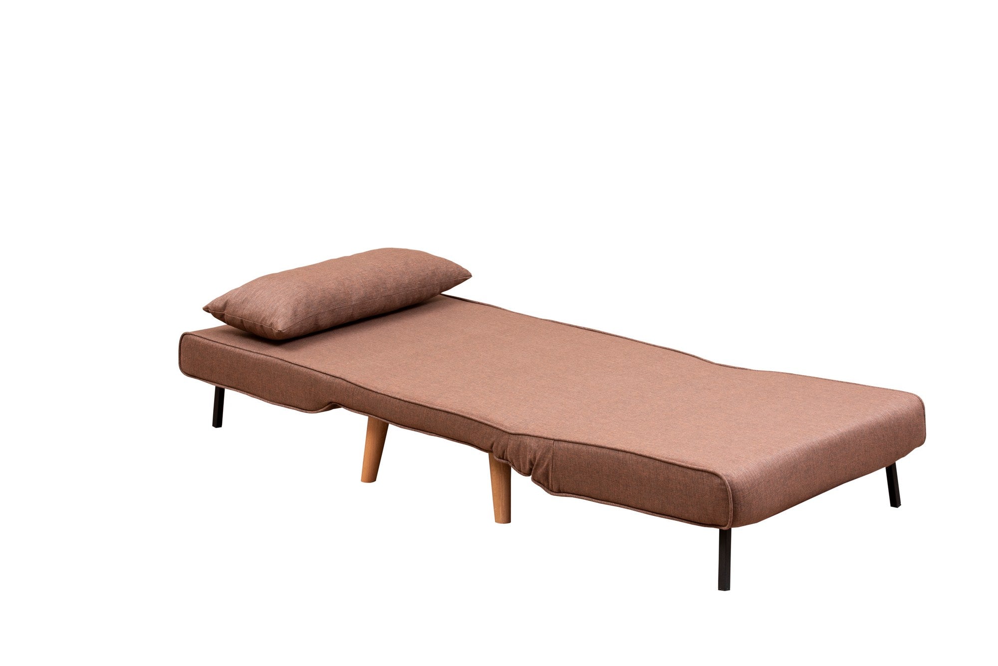 Folde Single - Brown in Braun präsentiert im Onlineshop von KAQTU Design AG. Bettsofa ist von Atelier Del Sofa