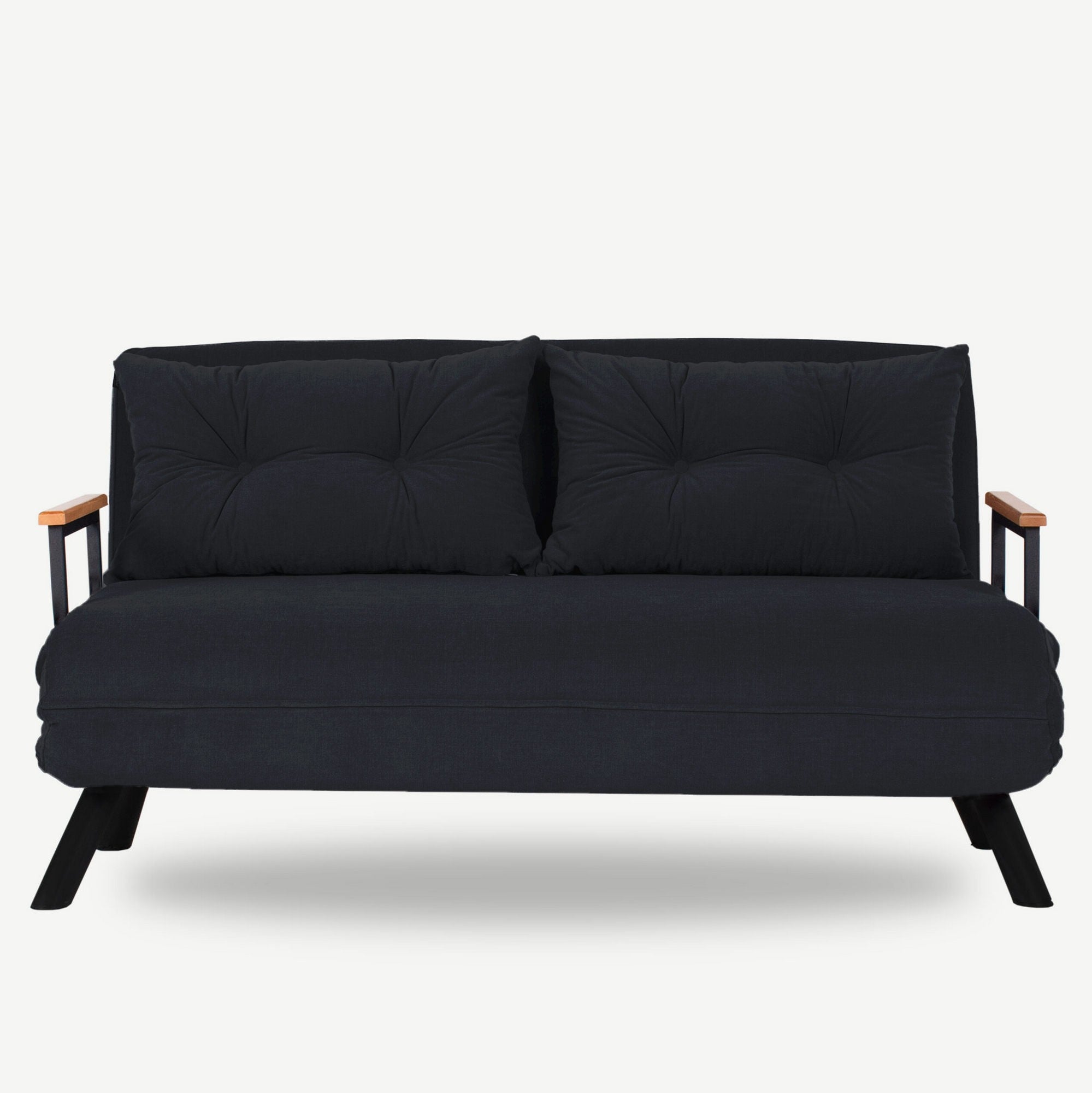 Sando 2-Seater - Black in Schwarz präsentiert im Onlineshop von KAQTU Design AG. Bettsofa ist von Atelier Del Sofa