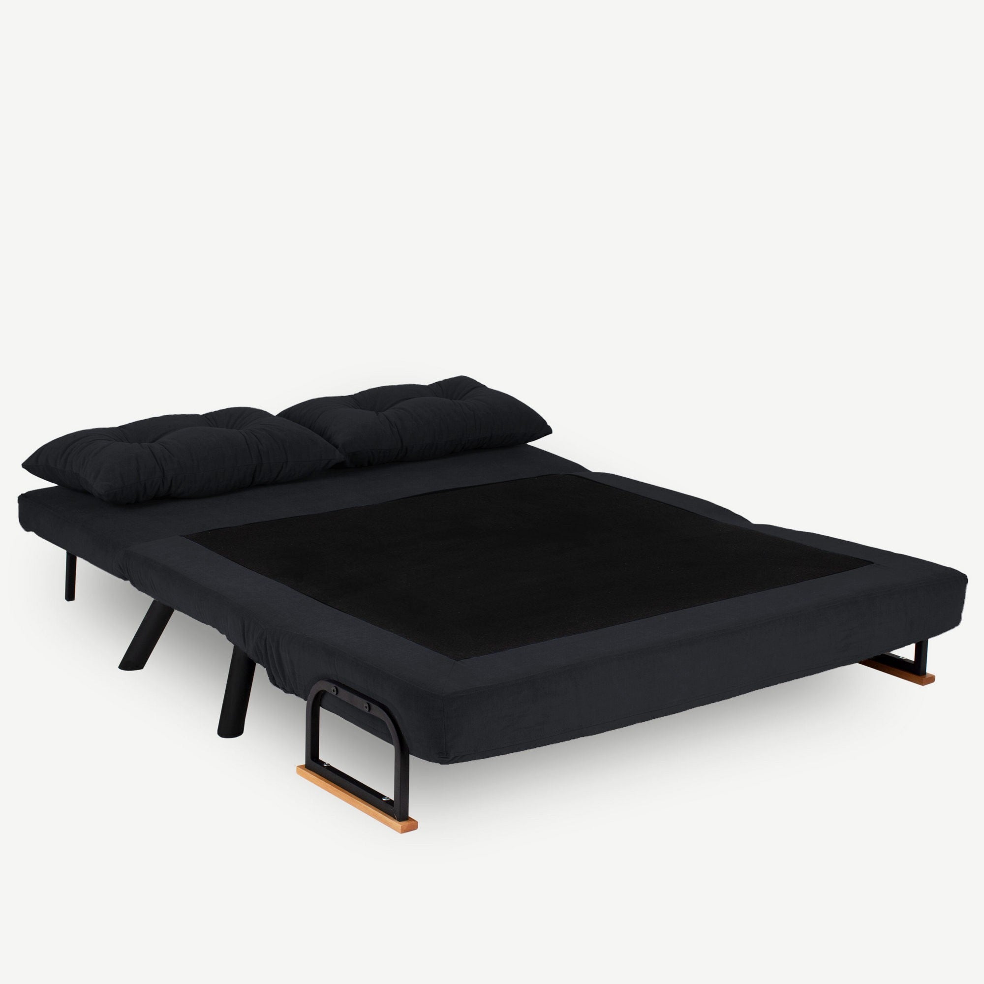 Sando 2-Seater - Black in Schwarz präsentiert im Onlineshop von KAQTU Design AG. Bettsofa ist von Atelier Del Sofa