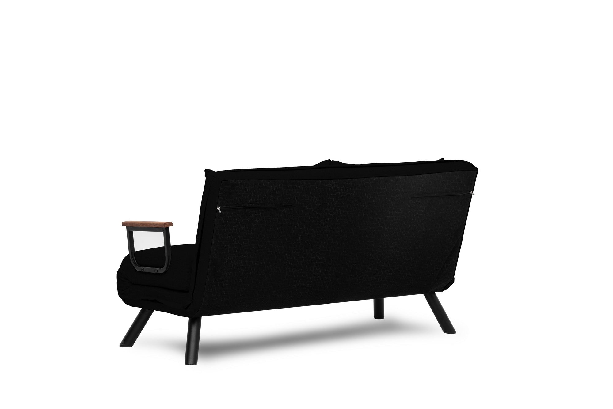 Sando 2-Seater - Black in Schwarz präsentiert im Onlineshop von KAQTU Design AG. Bettsofa ist von Atelier Del Sofa
