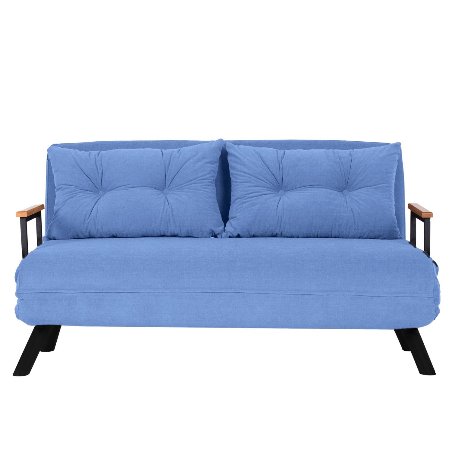 Sando 2-Seater - Blue in Blau präsentiert im Onlineshop von KAQTU Design AG. Bettsofa ist von Atelier Del Sofa