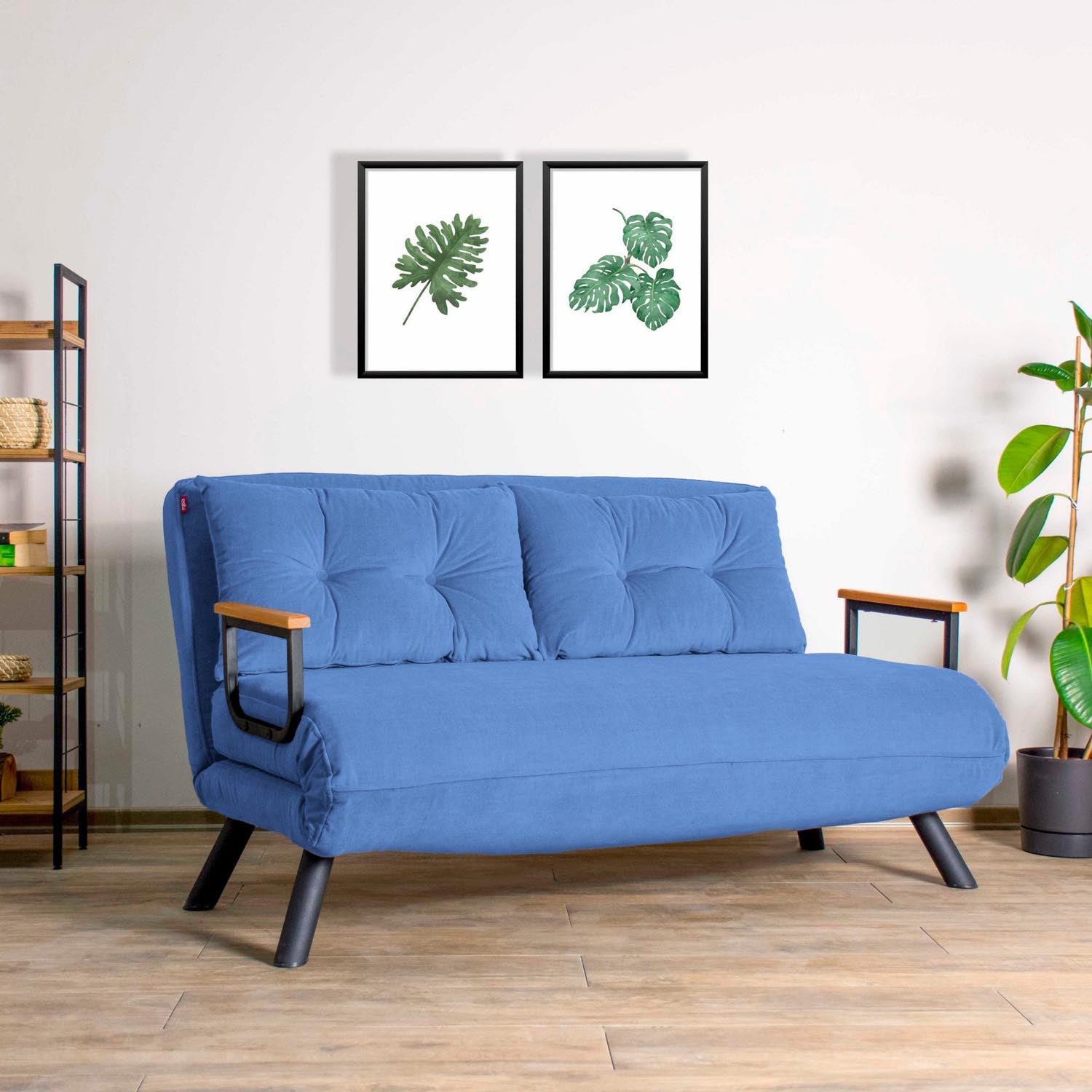 Sando 2-Seater - Blue in Blau präsentiert im Onlineshop von KAQTU Design AG. Bettsofa ist von Atelier Del Sofa