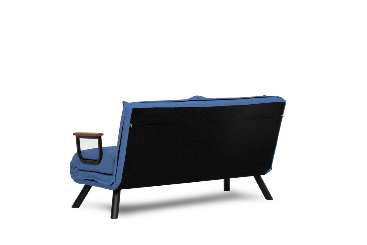Sando 2 Bettsofa - Blau in Blau präsentiert im Onlineshop von KAQTU Design AG. Bettsofa ist von Atelier Del Sofa