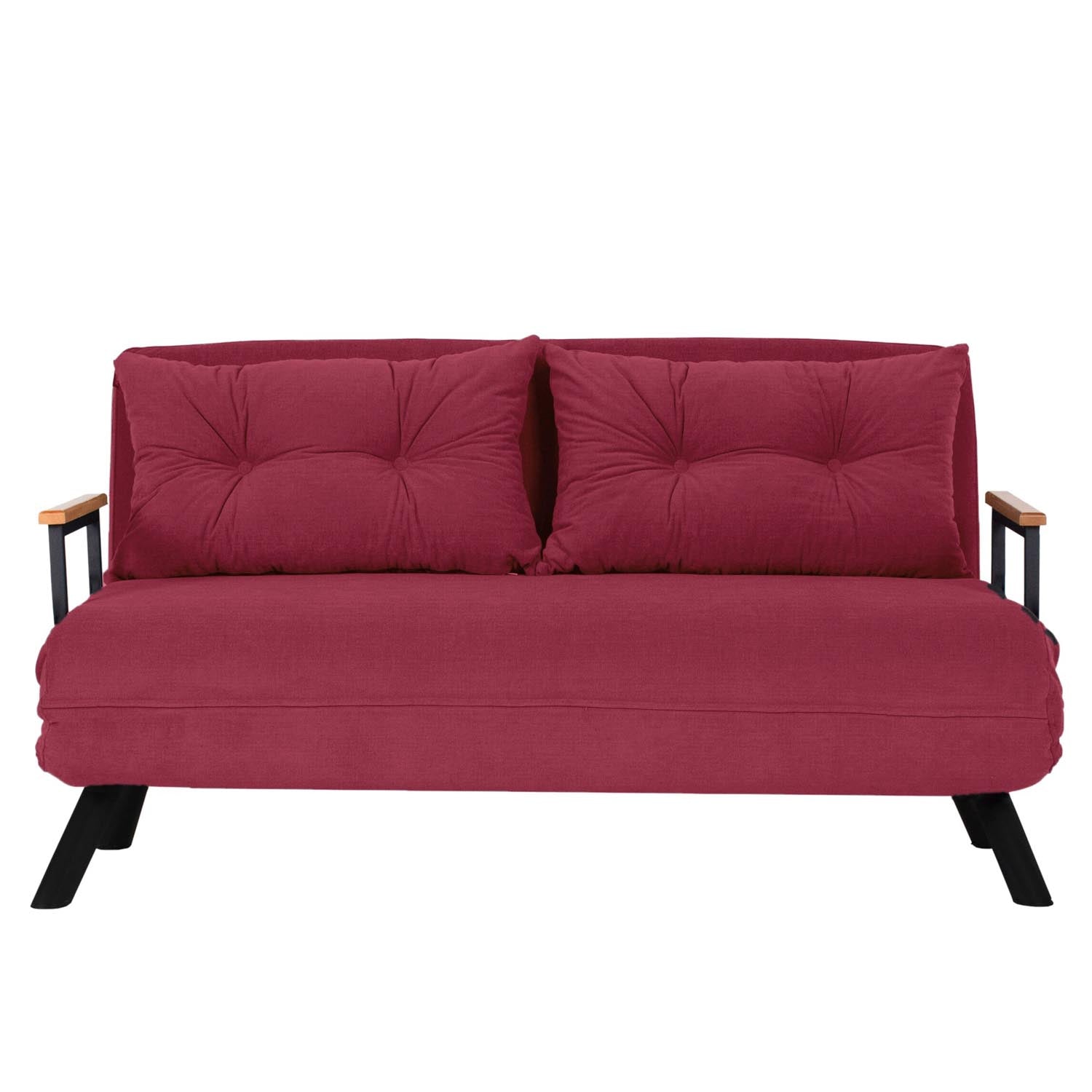 Sando 2-Seater - Maroon in Maroons präsentiert im Onlineshop von KAQTU Design AG. Bettsofa ist von Atelier Del Sofa