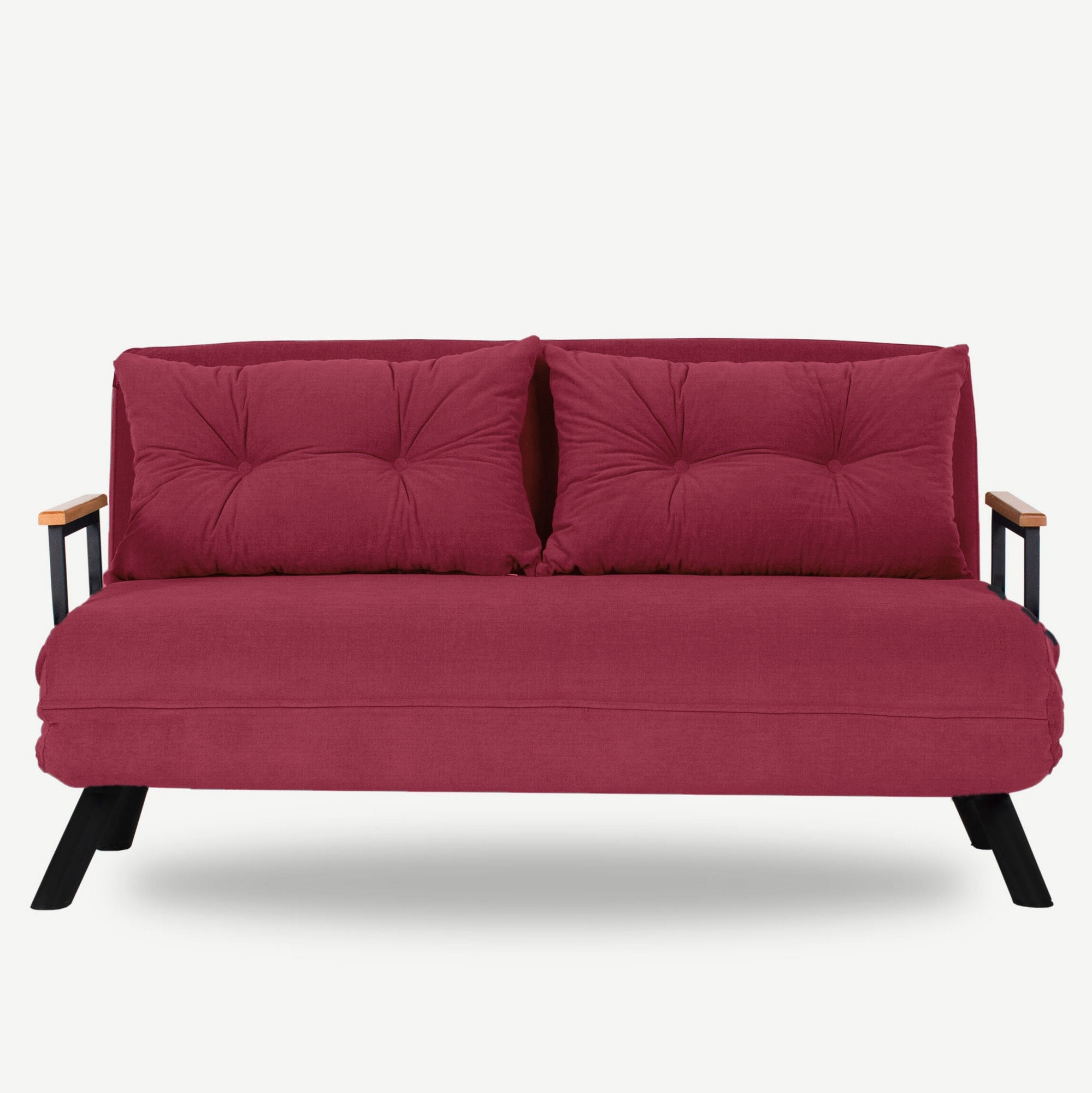 Sando 2-Seater - Maroon in Maroons präsentiert im Onlineshop von KAQTU Design AG. Bettsofa ist von Atelier Del Sofa