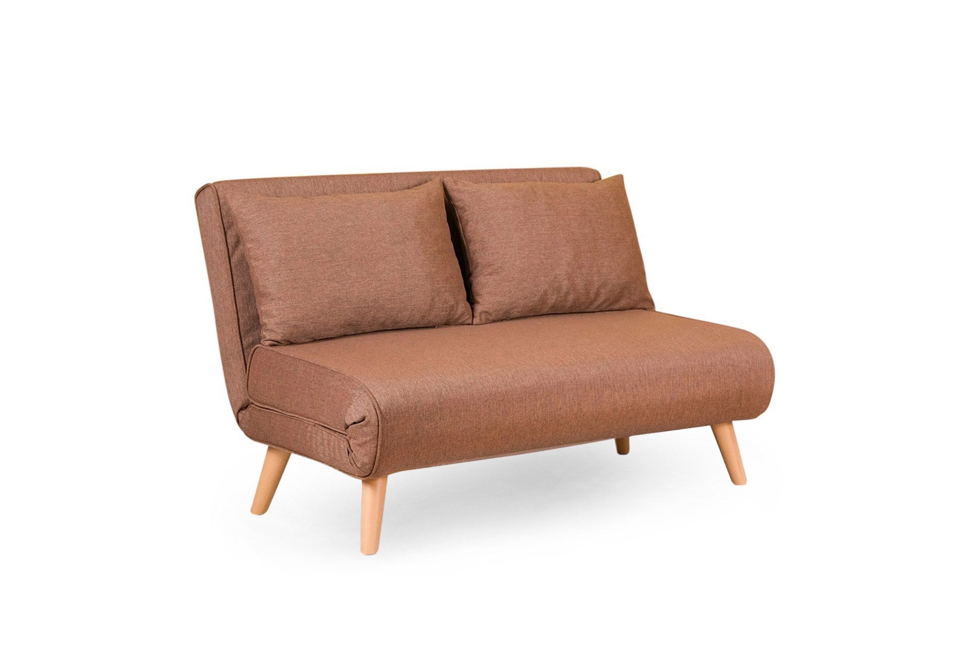 Folde 2-Seater - Brown in Braun präsentiert im Onlineshop von KAQTU Design AG. Bettsofa ist von Atelier Del Sofa