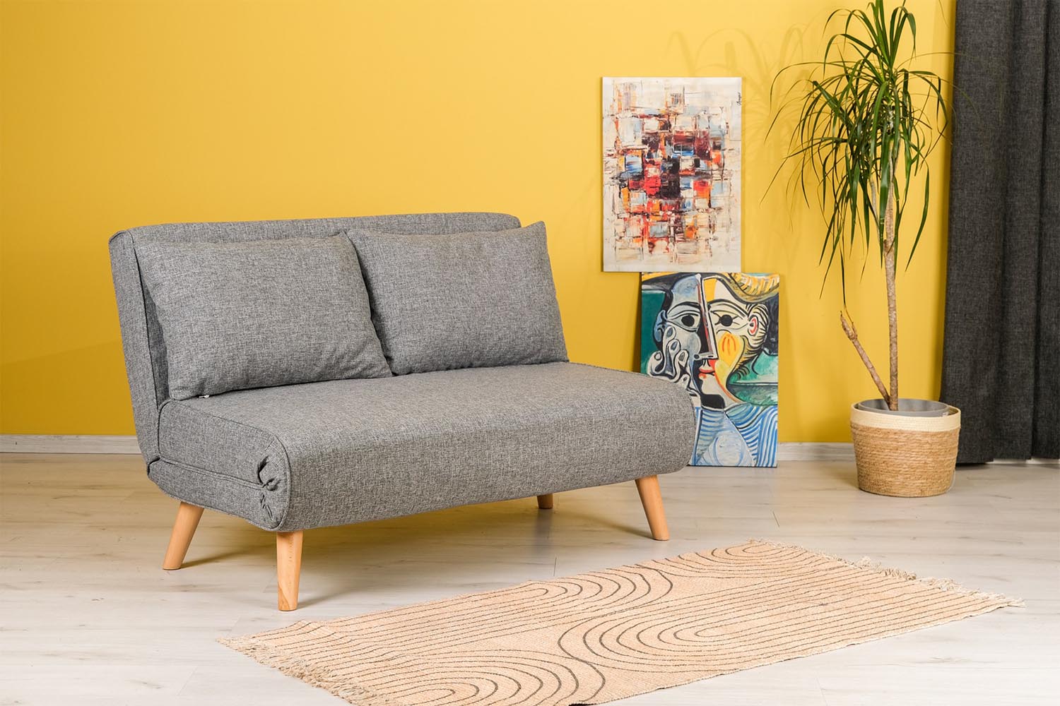 Folde 2-Seater - Light Grey in Hellgrau präsentiert im Onlineshop von KAQTU Design AG. Bettsofa ist von Atelier Del Sofa