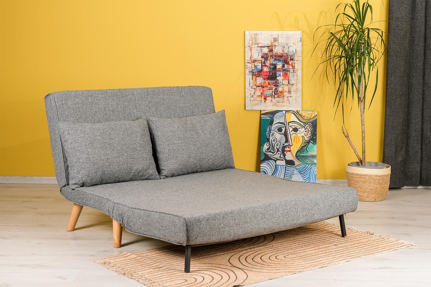 Folde 2-Seater - Light Grey in Hellgrau präsentiert im Onlineshop von KAQTU Design AG. Bettsofa ist von Atelier Del Sofa