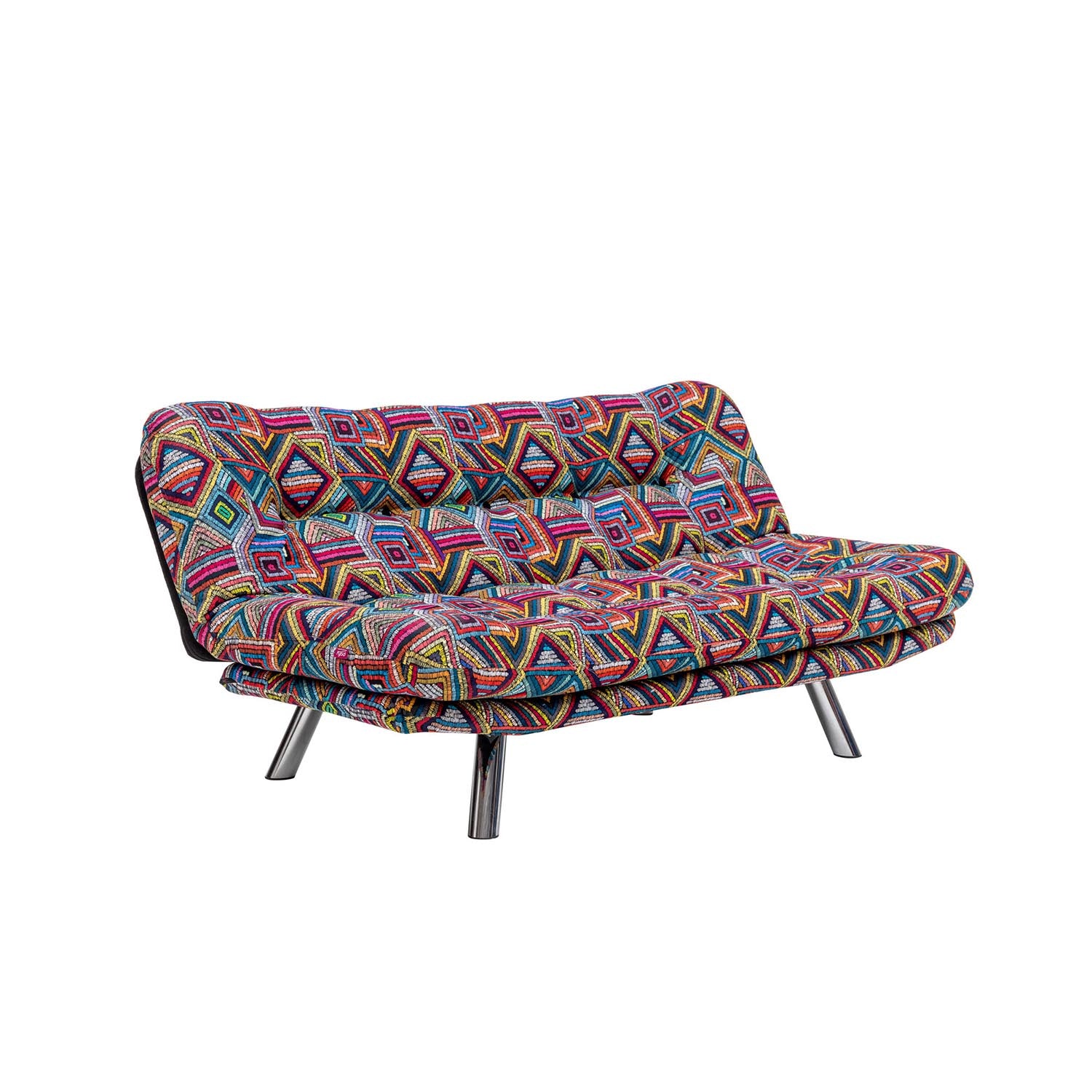 Misa Small Sofabed - Patchwork in Mehrfarbig präsentiert im Onlineshop von KAQTU Design AG. Bettsofa ist von Atelier Del Sofa