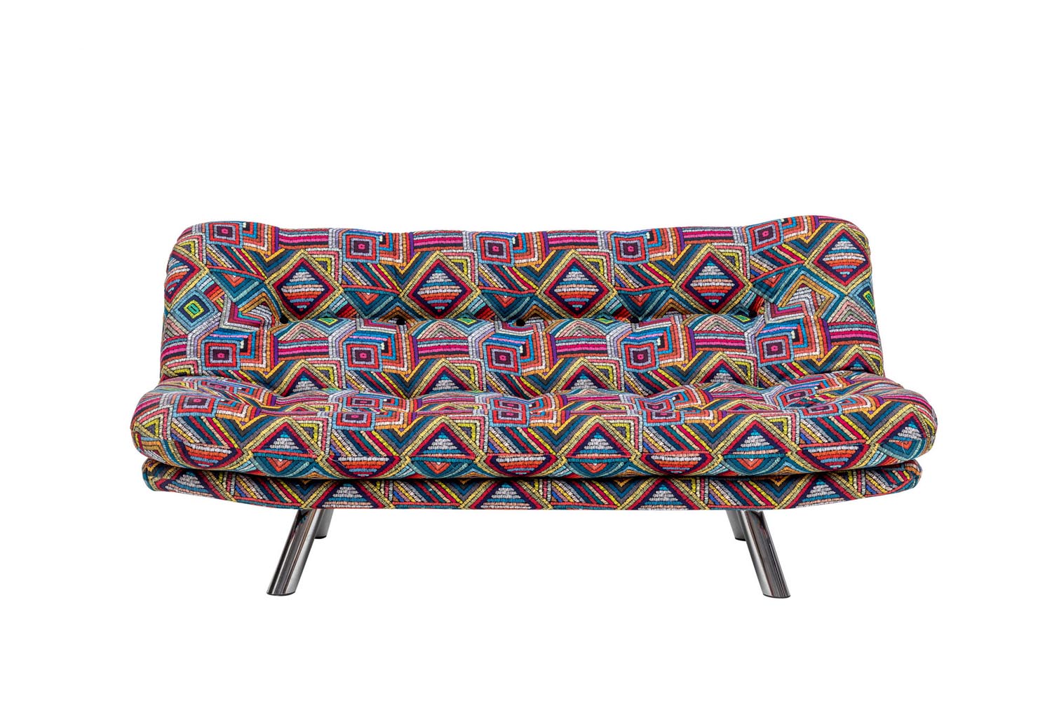 Misa Small Sofabed - Patchwork in Mehrfarbig präsentiert im Onlineshop von KAQTU Design AG. Bettsofa ist von Atelier Del Sofa
