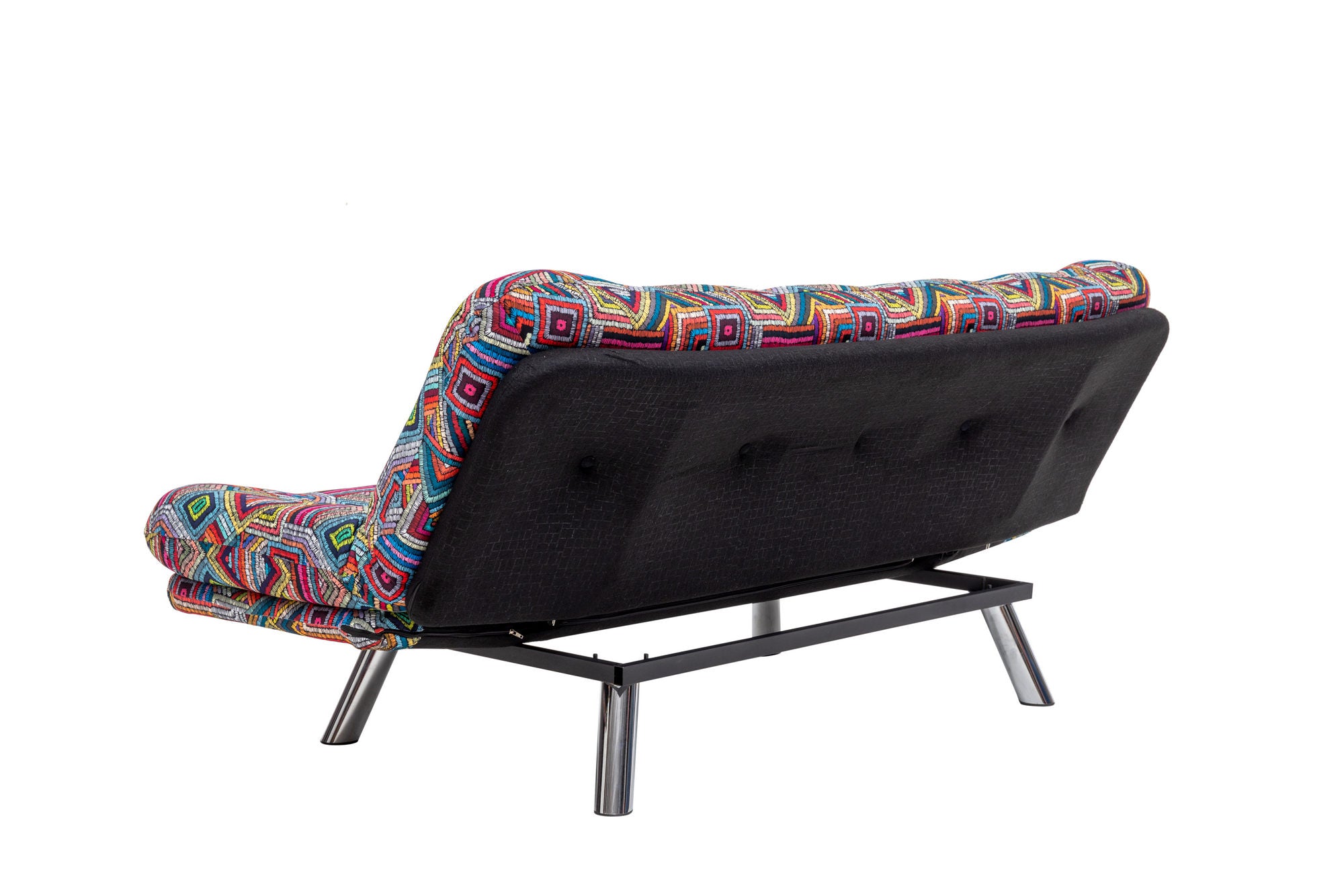 Misa Small Sofabed - Patchwork in Mehrfarbig präsentiert im Onlineshop von KAQTU Design AG. Bettsofa ist von Atelier Del Sofa