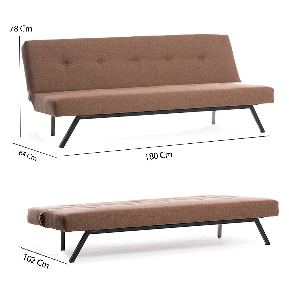 Zola - Brown in Braun präsentiert im Onlineshop von KAQTU Design AG. Bettsofa ist von Atelier Del Sofa