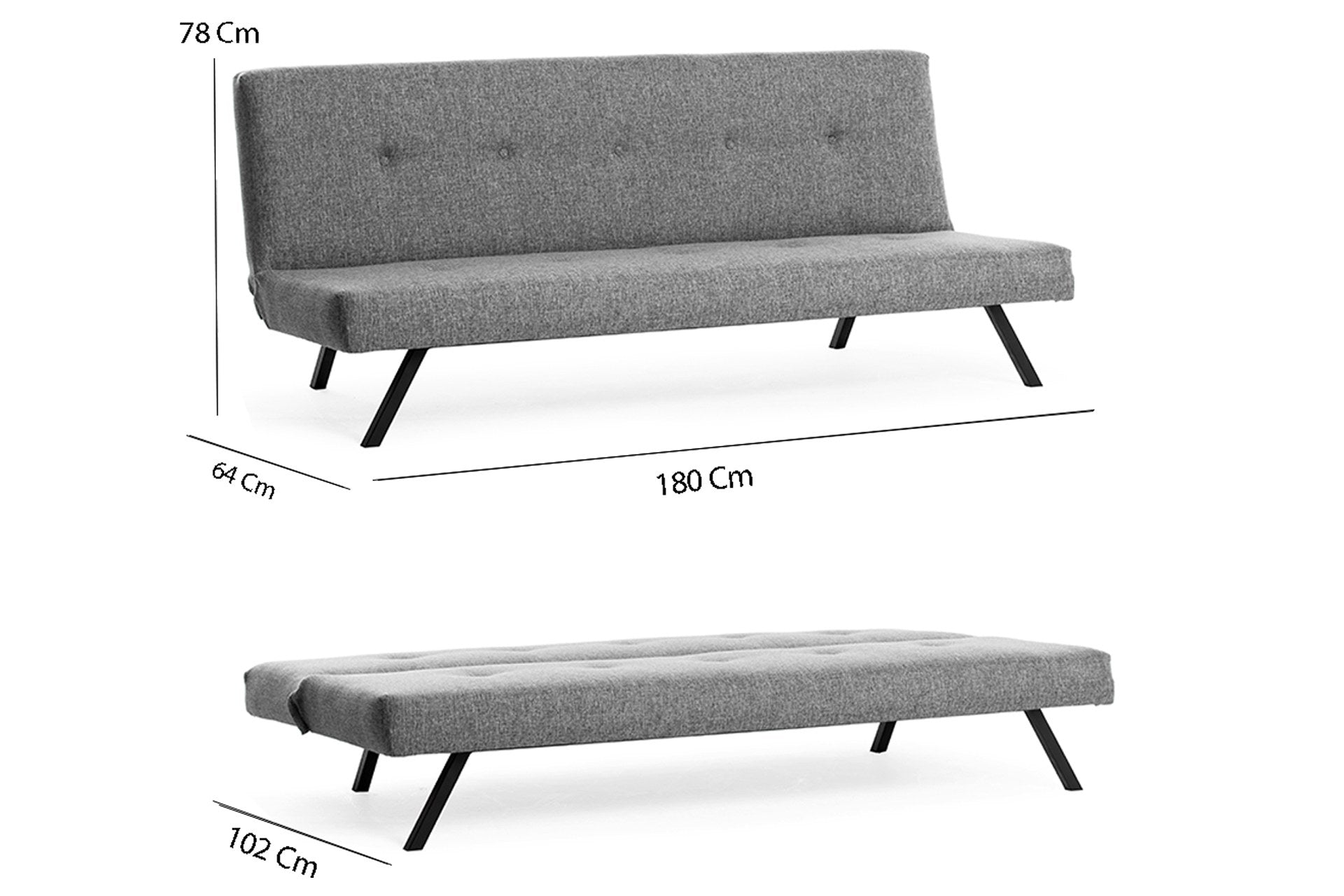 Zola - Light Grey in Hellgrau präsentiert im Onlineshop von KAQTU Design AG. Bettsofa ist von Atelier Del Sofa