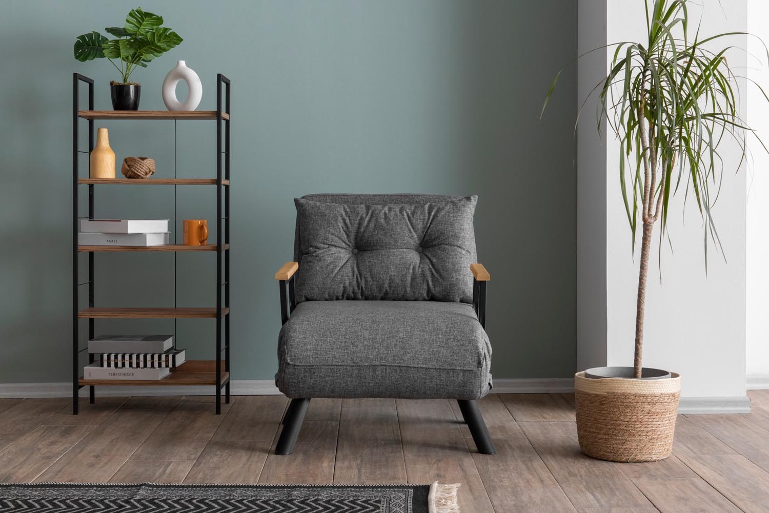 Sando Single - Light Grey in Hellgrau präsentiert im Onlineshop von KAQTU Design AG. Bettsofa ist von Atelier Del Sofa