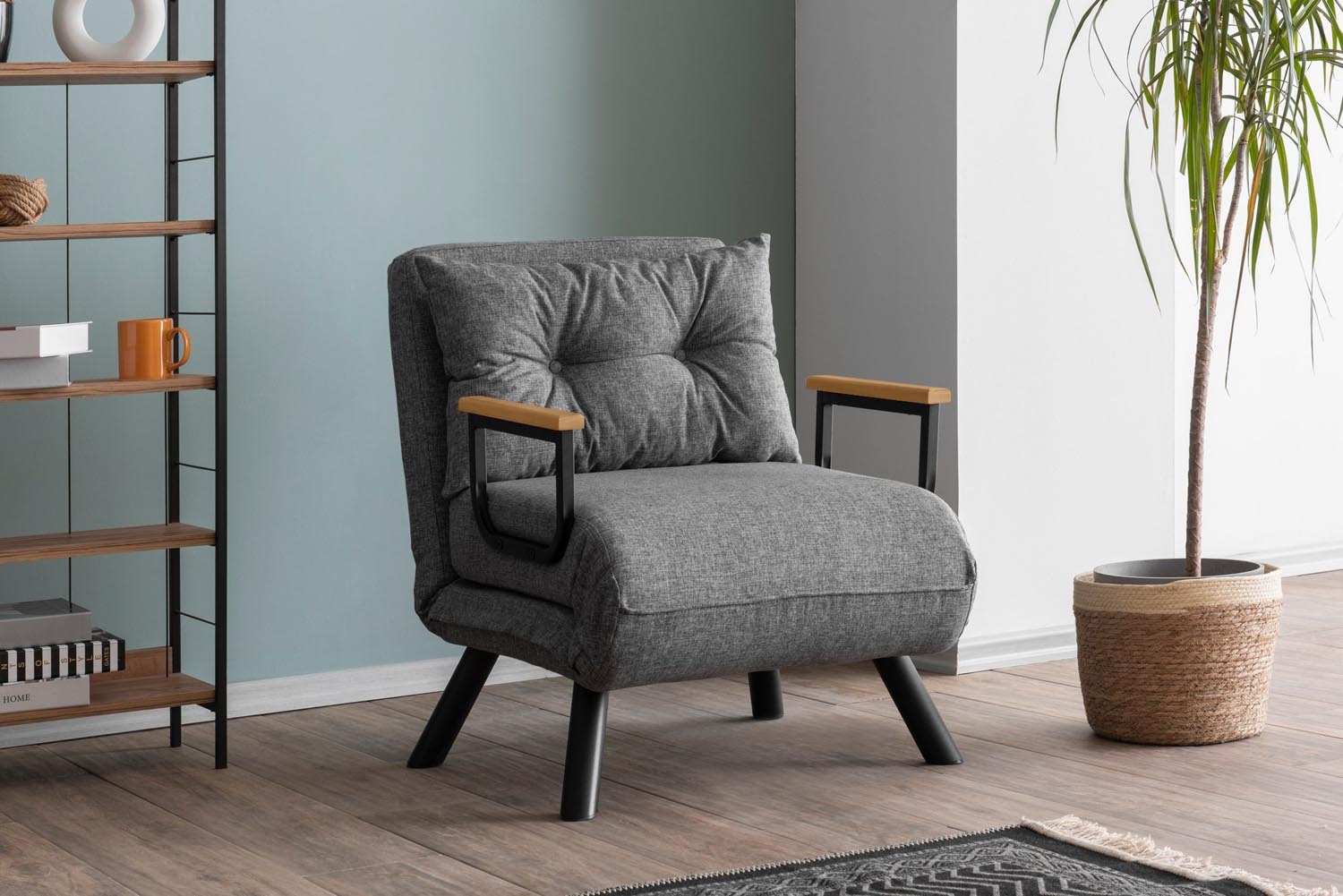 Sando Single - Light Grey in Hellgrau präsentiert im Onlineshop von KAQTU Design AG. Bettsofa ist von Atelier Del Sofa