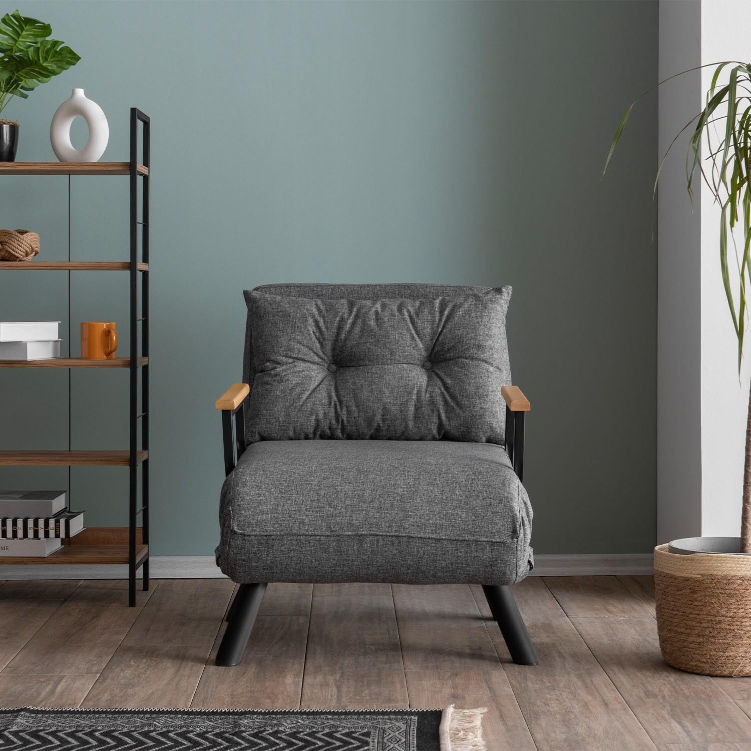 Sando Single - Light Grey in Hellgrau präsentiert im Onlineshop von KAQTU Design AG. Bettsofa ist von Atelier Del Sofa