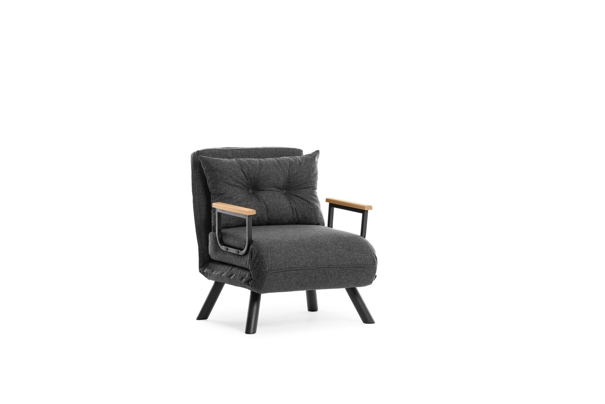 Sando Single - Dark Grey in Dunkelgrau präsentiert im Onlineshop von KAQTU Design AG. Bettsofa ist von Atelier Del Sofa