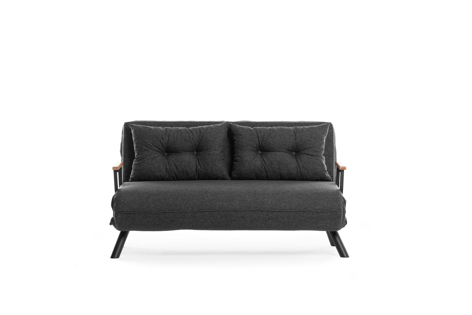 Sando 2-Seater - Dark Grey in Dunkelgrau präsentiert im Onlineshop von KAQTU Design AG. Bettsofa ist von Atelier Del Sofa