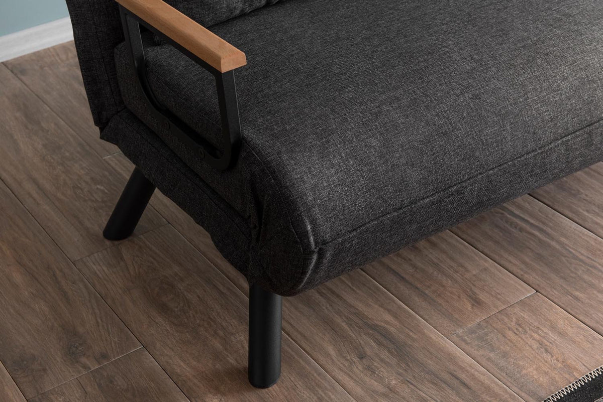 Sando 2 Bettsofa - Dunkelgrau in Dunkelgrau präsentiert im Onlineshop von KAQTU Design AG. Bettsofa ist von Atelier Del Sofa