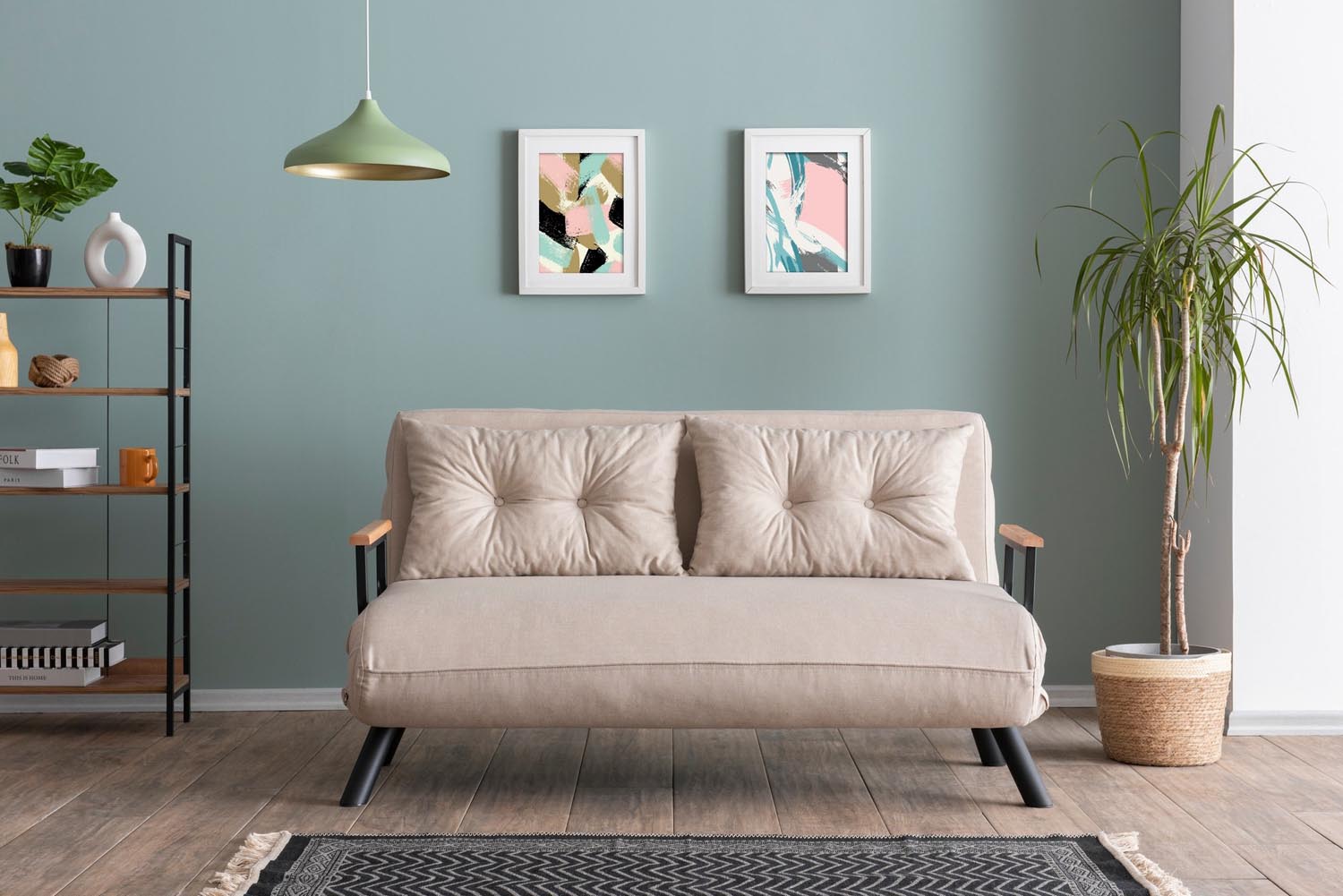 Sando v2 2-Seater - Cream in Sahne präsentiert im Onlineshop von KAQTU Design AG. Bettsofa ist von Atelier Del Sofa