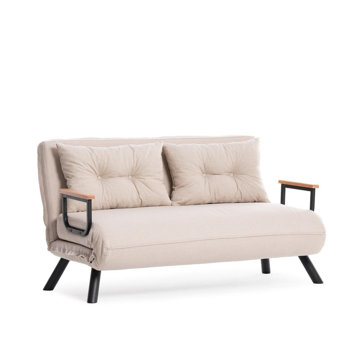 Sando 2 Bettsofa - Sahne in Sahne präsentiert im Onlineshop von KAQTU Design AG. Bettsofa ist von Atelier Del Sofa