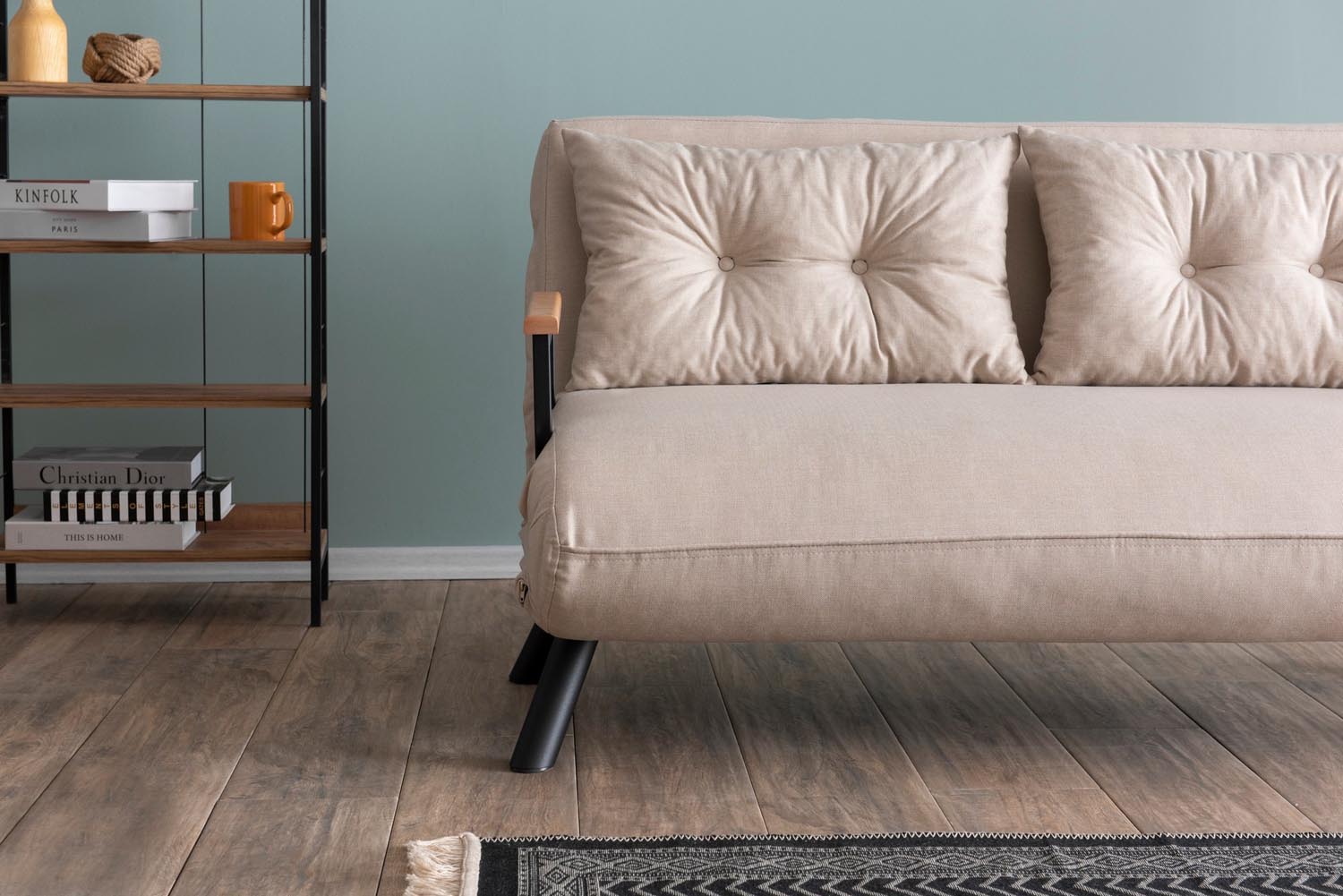 Sando v2 2-Seater - Cream in Sahne präsentiert im Onlineshop von KAQTU Design AG. Bettsofa ist von Atelier Del Sofa