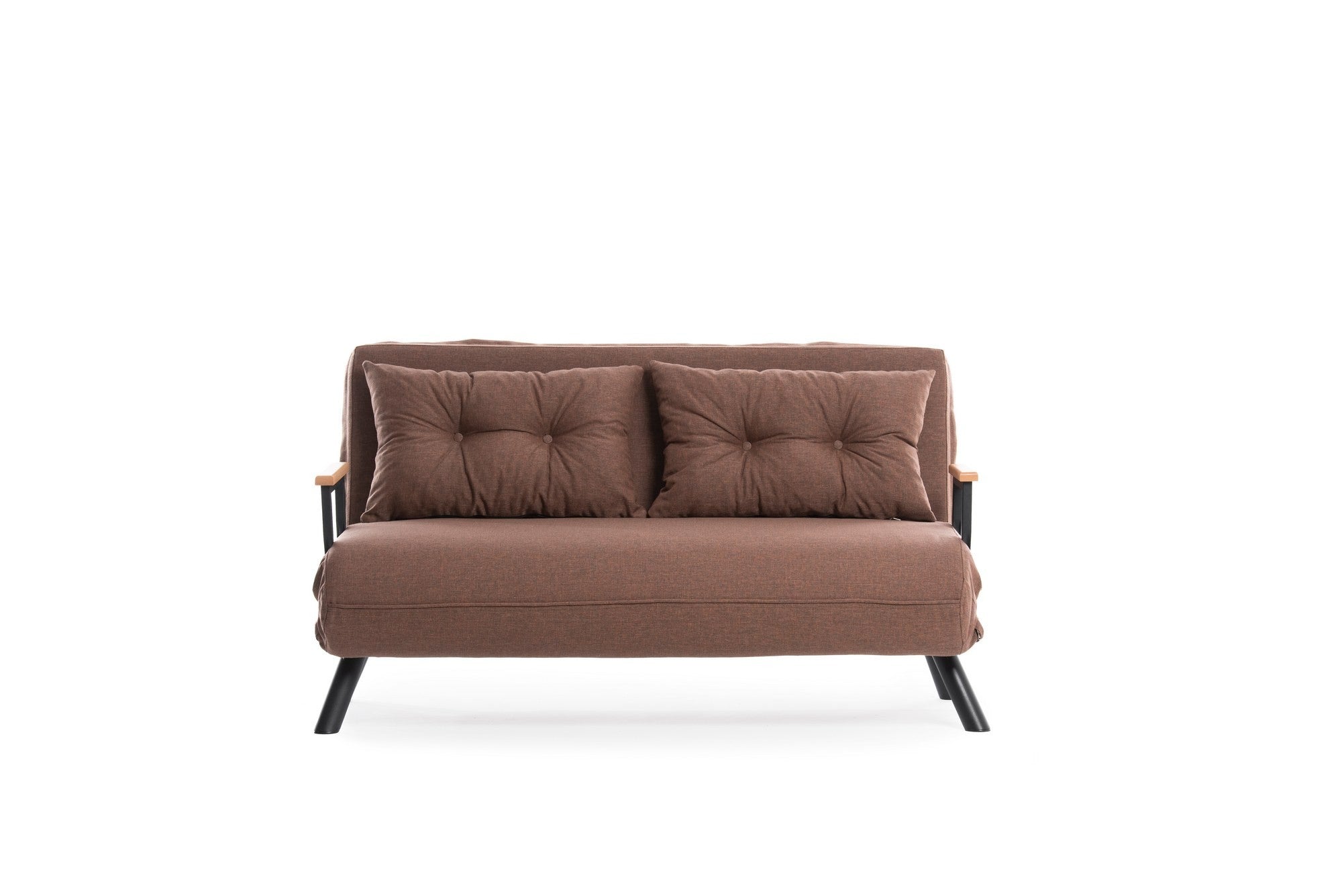 Sando 2-Seater - Light Brown in Hellbraun präsentiert im Onlineshop von KAQTU Design AG. Bettsofa ist von Atelier Del Sofa