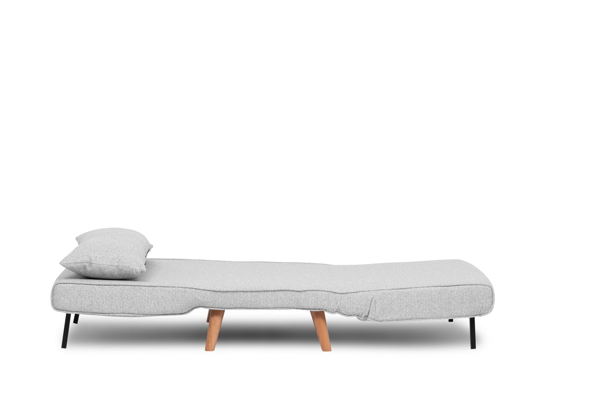 Folde Single - Teddy Fabric - Grey in Grau präsentiert im Onlineshop von KAQTU Design AG. Bettsofa ist von Atelier Del Sofa