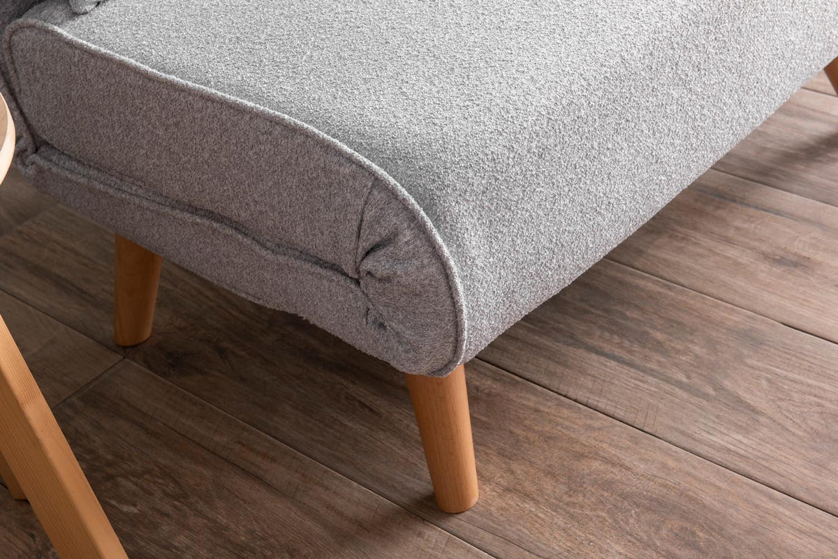 Folde Single Bettsofa - Grau in Grau präsentiert im Onlineshop von KAQTU Design AG. Bettsessel ist von Atelier Del Sofa