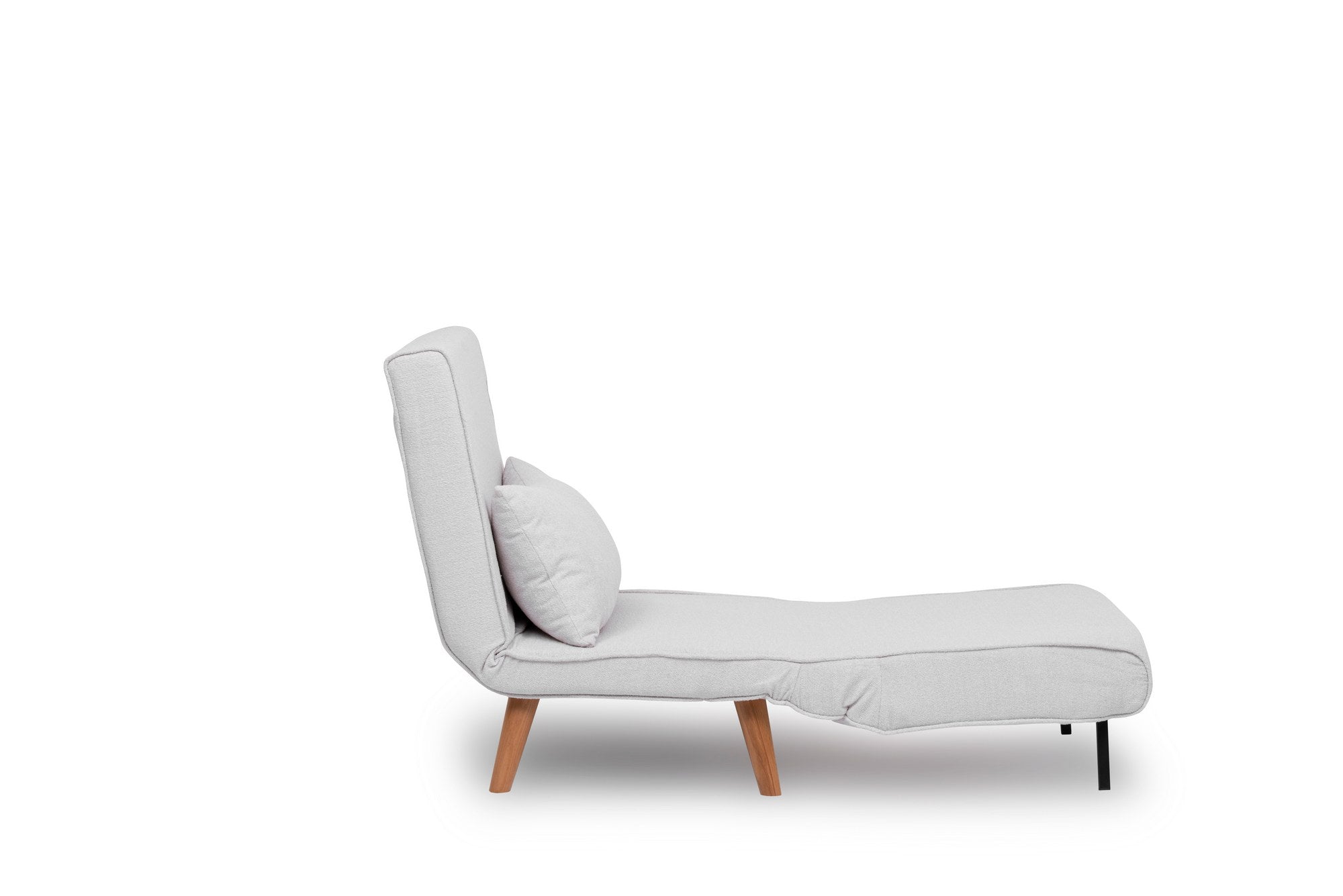 Folde Single - Teddy Fabric - White in Weiss präsentiert im Onlineshop von KAQTU Design AG. Bettsofa ist von Atelier Del Sofa
